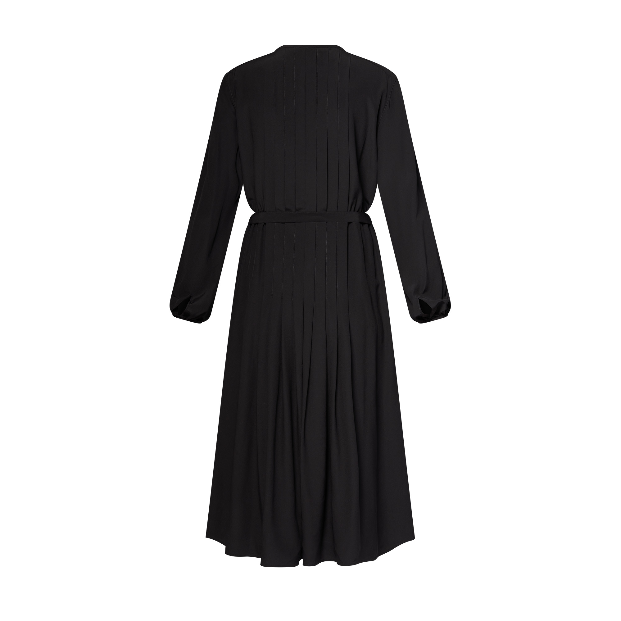 Pleated Dress With Monogram Flower - 3