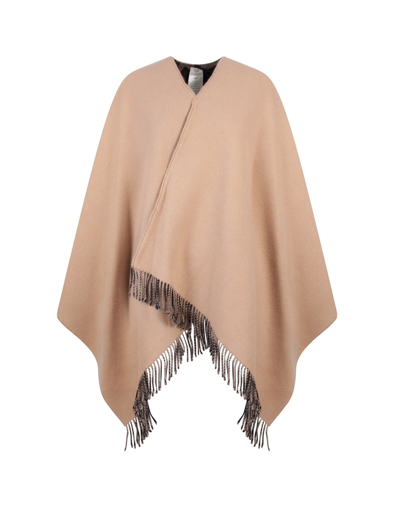 Wool and cashmere poncho - 1