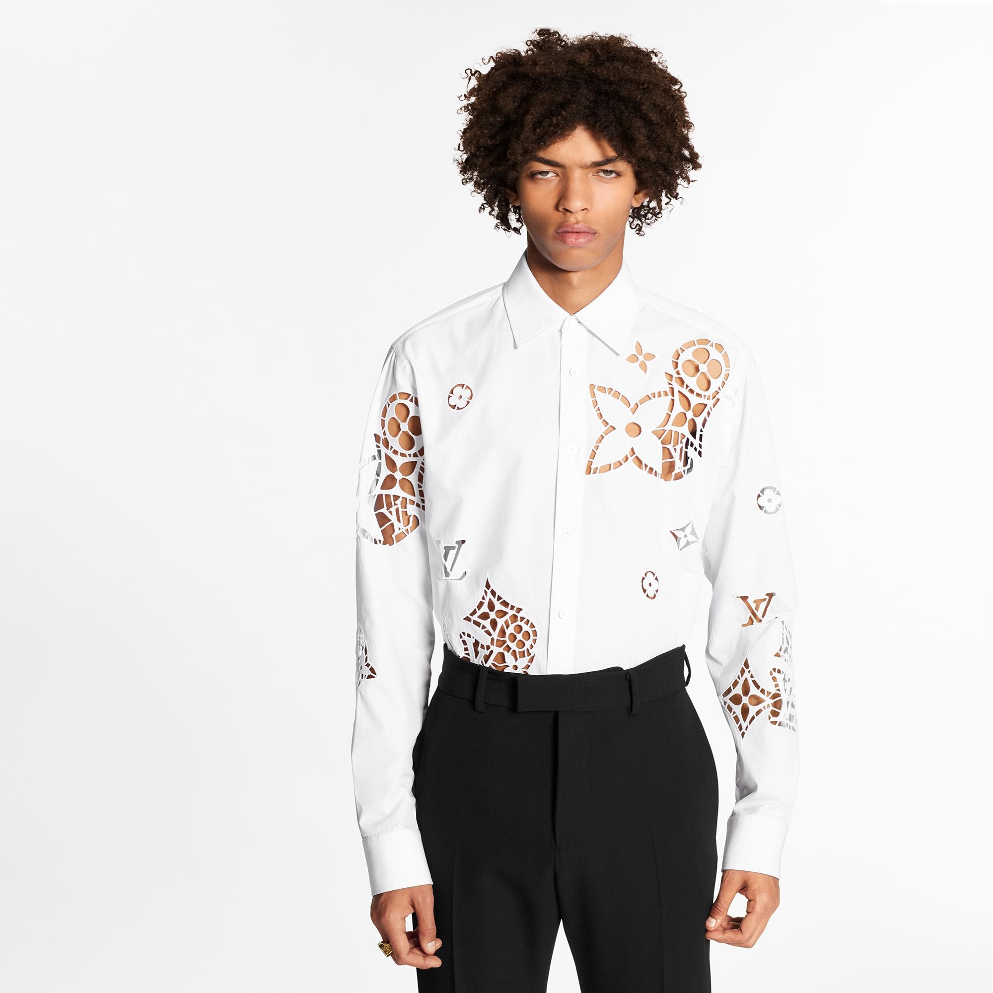 Broderie Anglaise Flower Slim Fit Shirt - 4