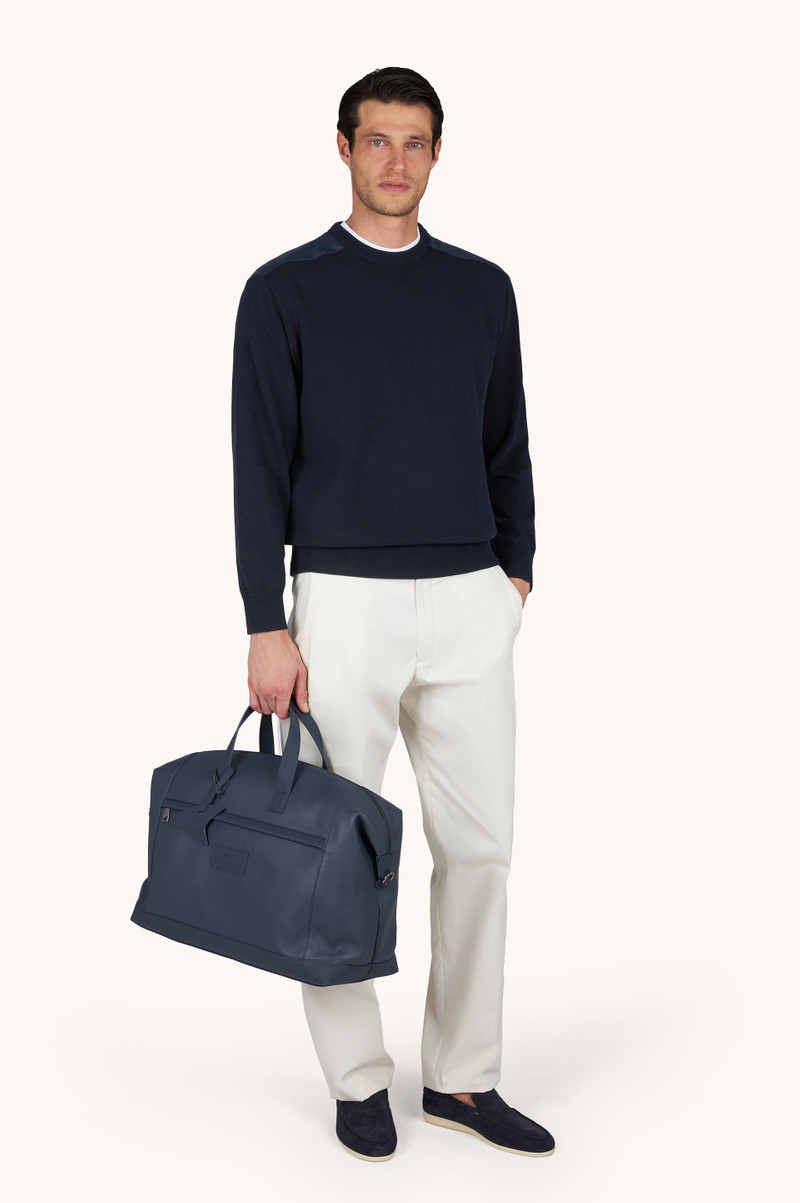 Paul & Shark CREW‑NECK SWEATER IN FRESCO COTTON WITH LINEN DETAILS outlook