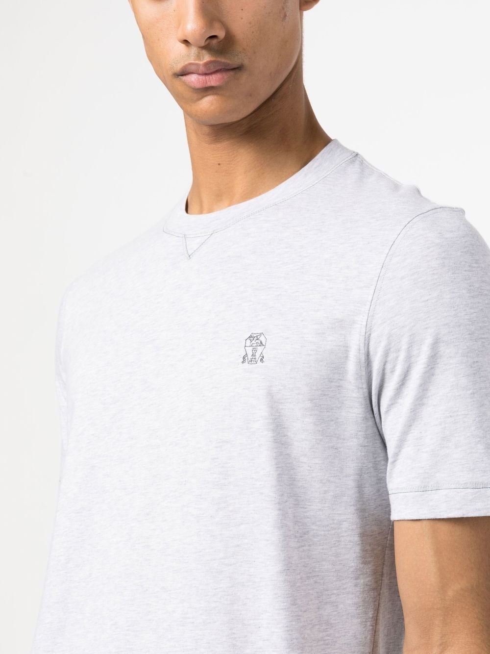 embroidered-logo cotton T-shirt - 5