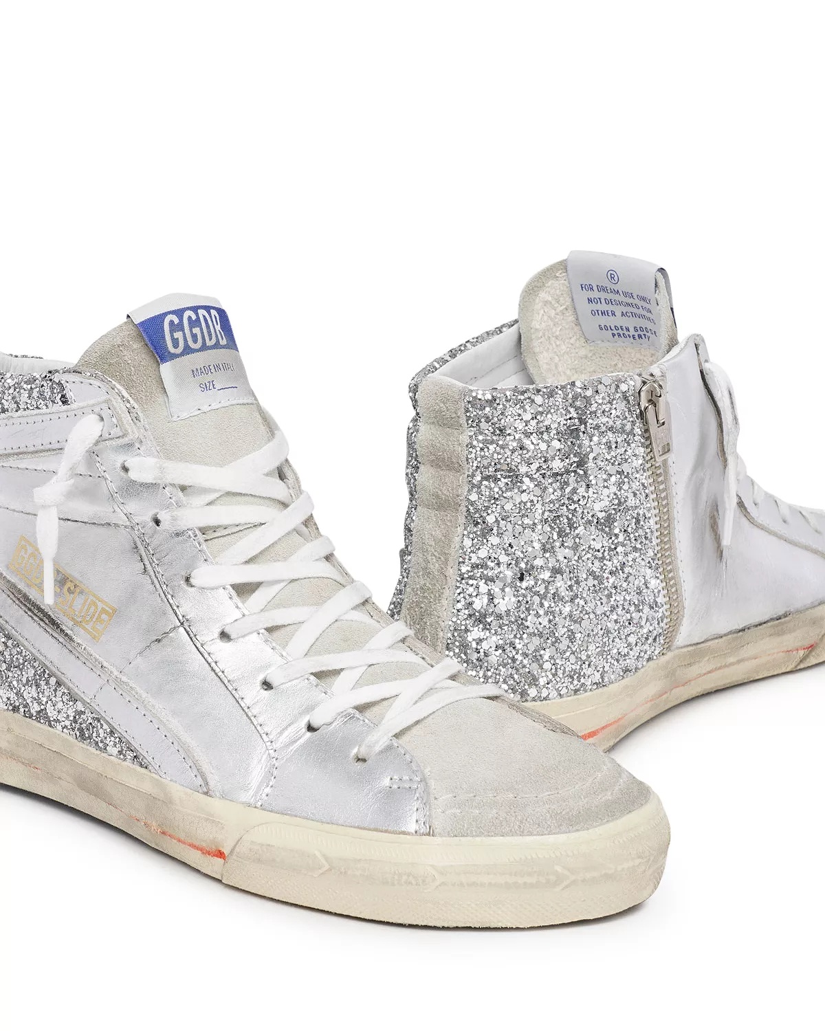 Women's Slide Glitter High Top Sneakers - 4