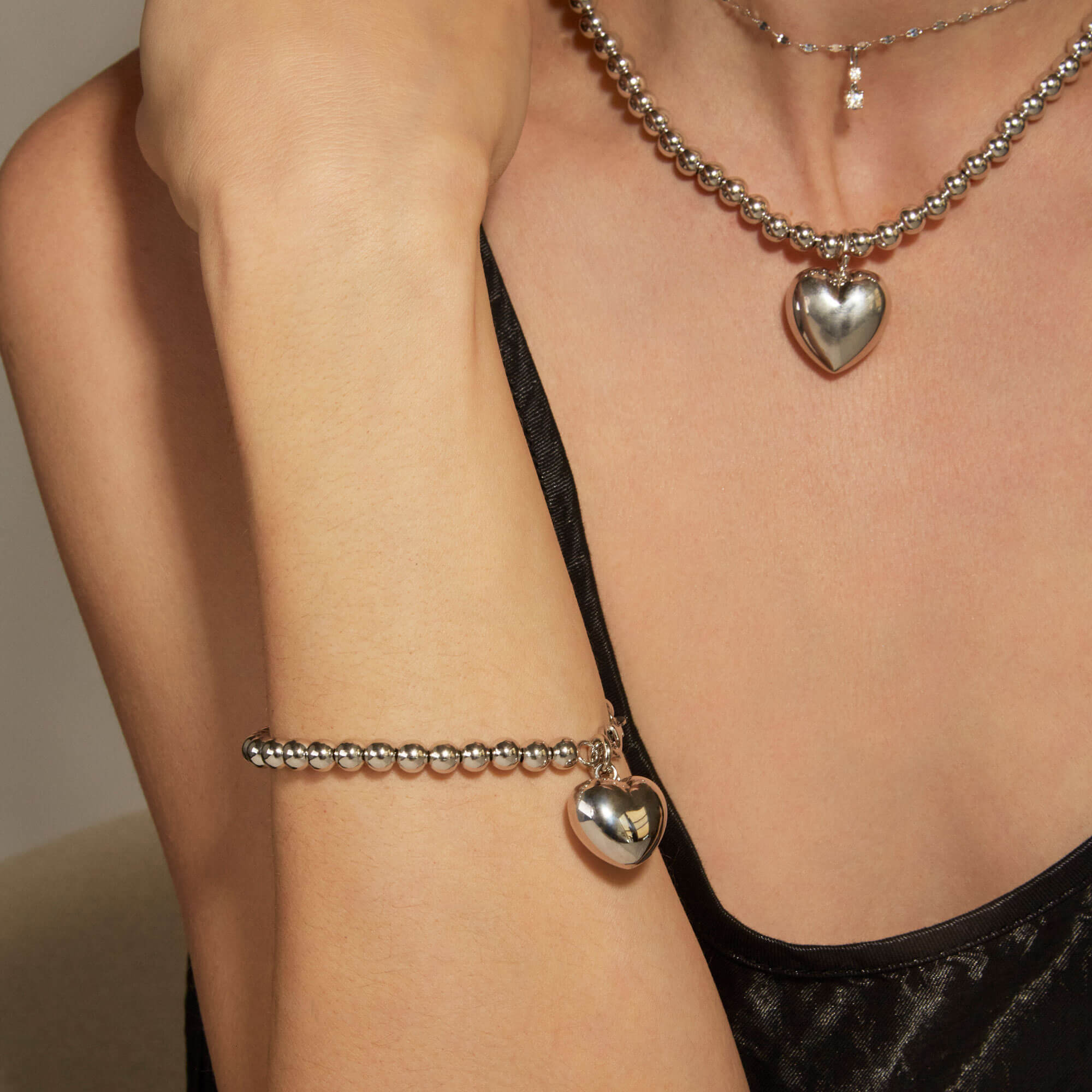 Big Hearted Puffed Bracelet - 5