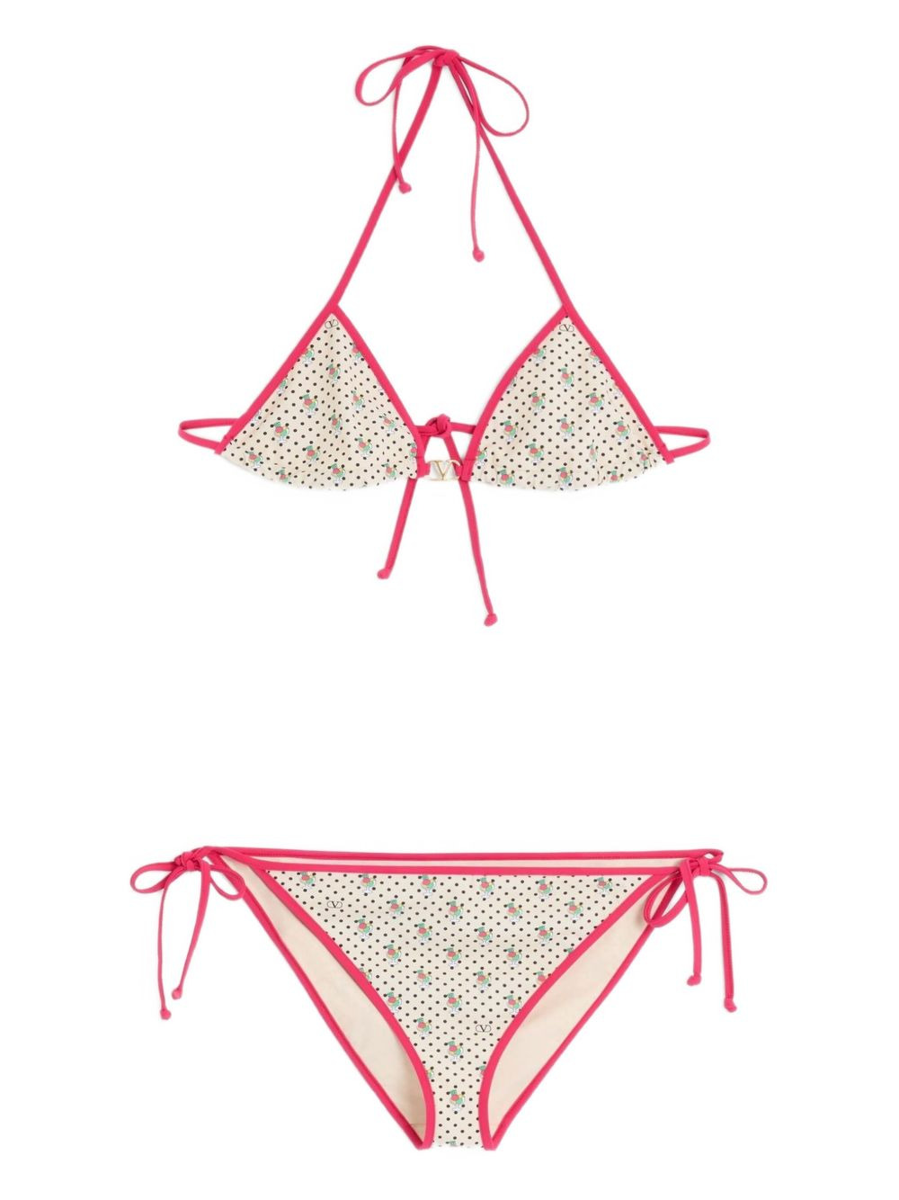GELATINI PRINT LYCRA BIKINI WITH POLKA DOTS - 1