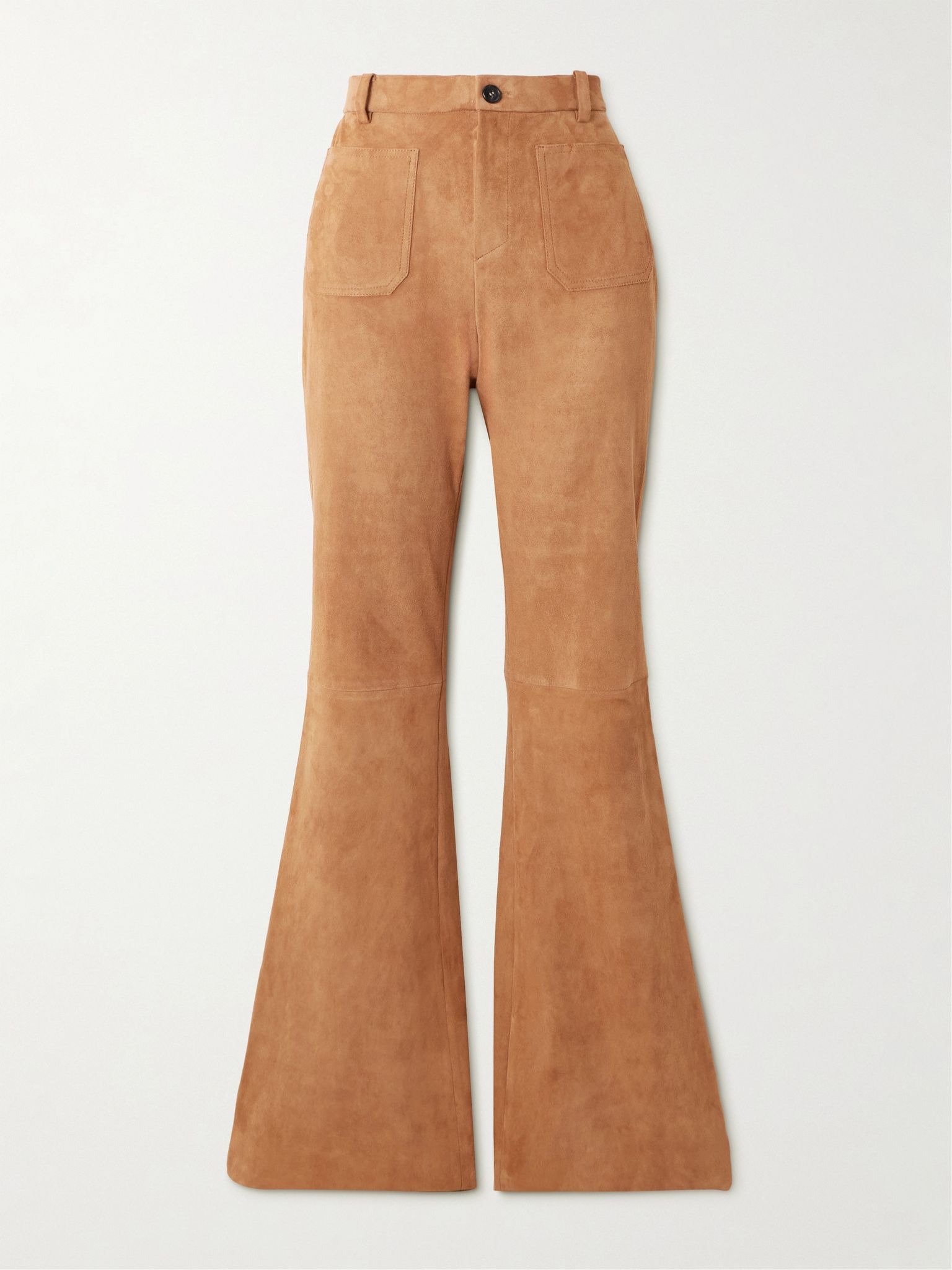 Laurent suede flared pants Camel - 1