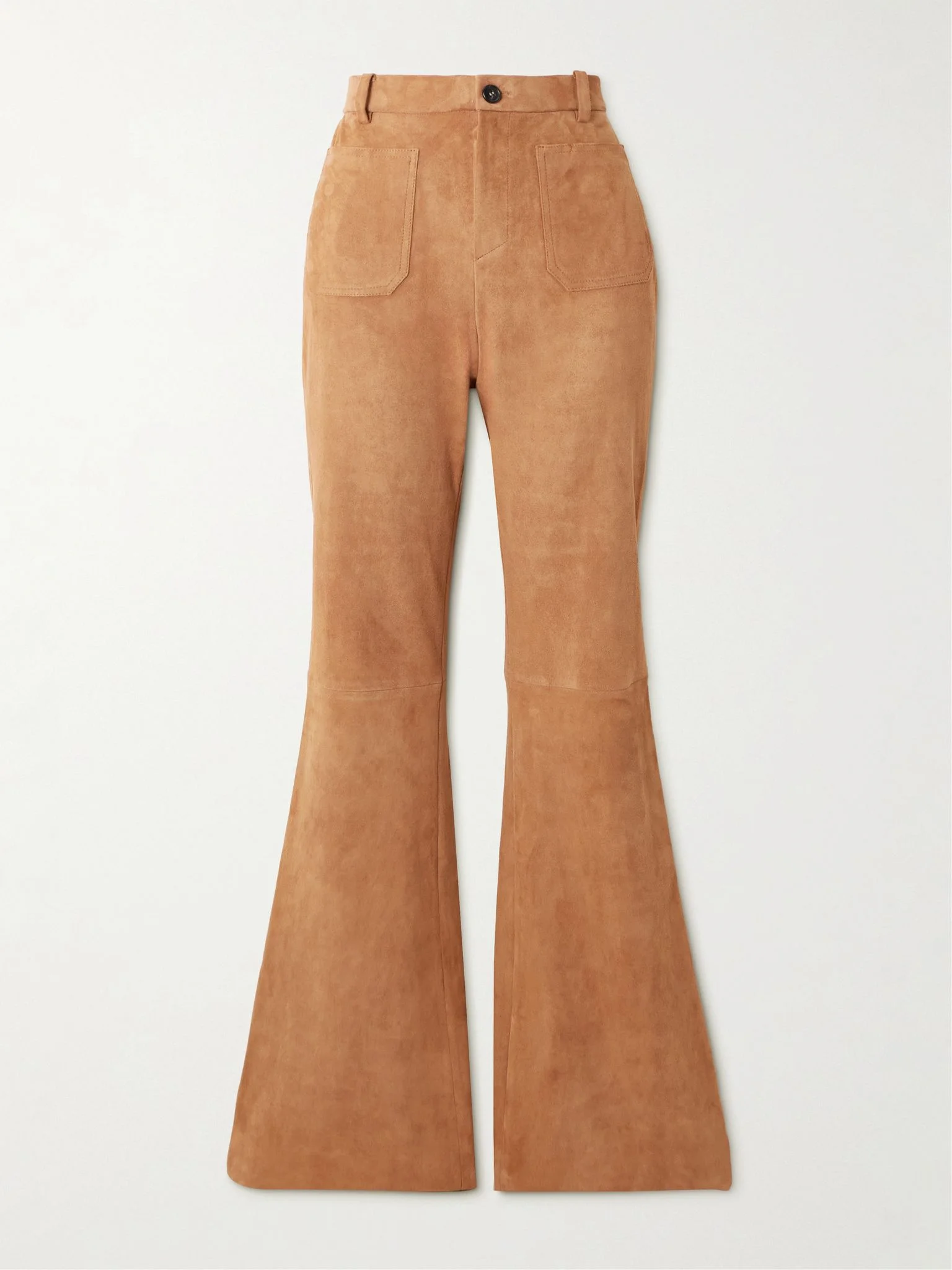 Laurent suede flared pants Camel - 1