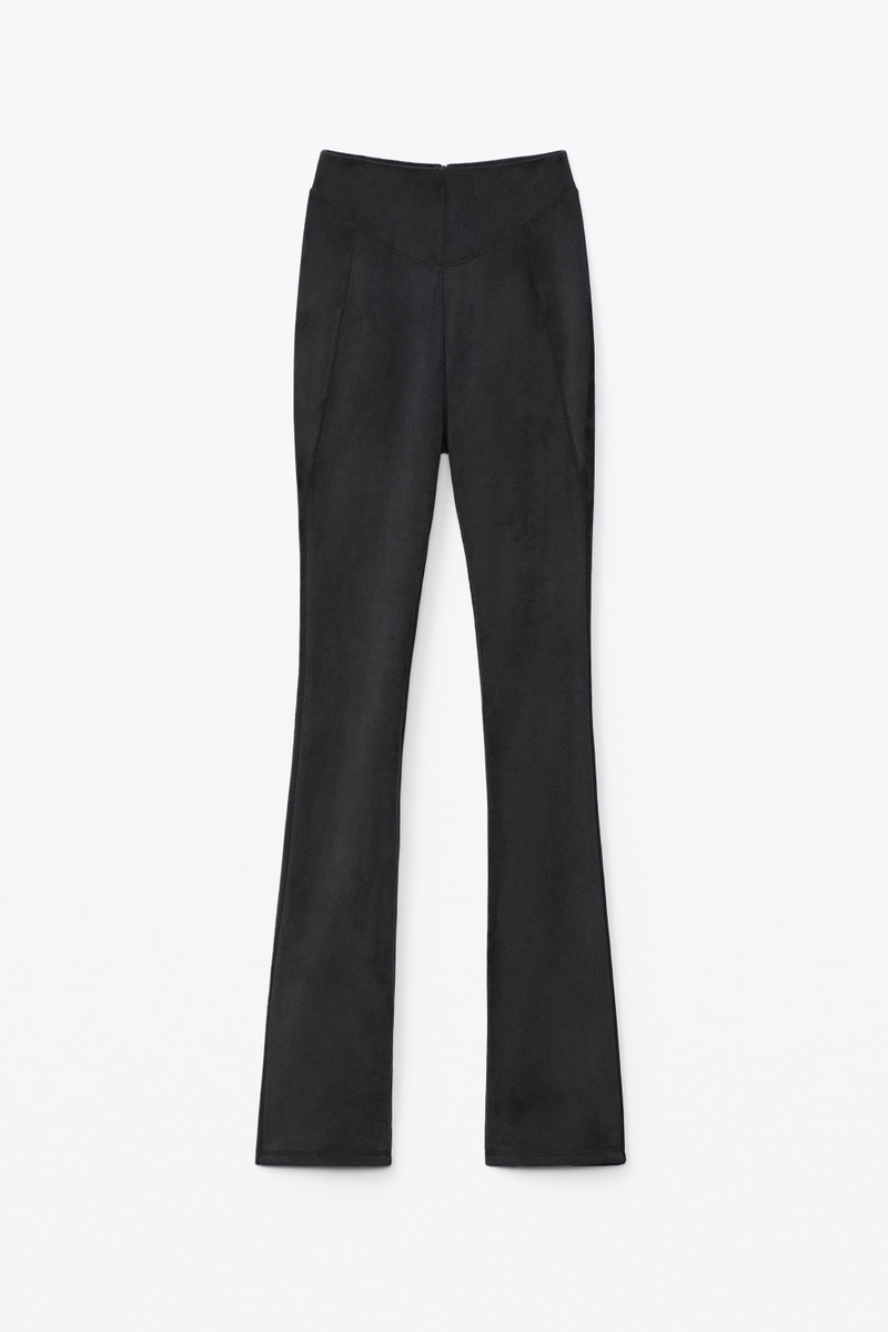 FLARE SCULPTED PANT IN STRETCH VELOUR 1