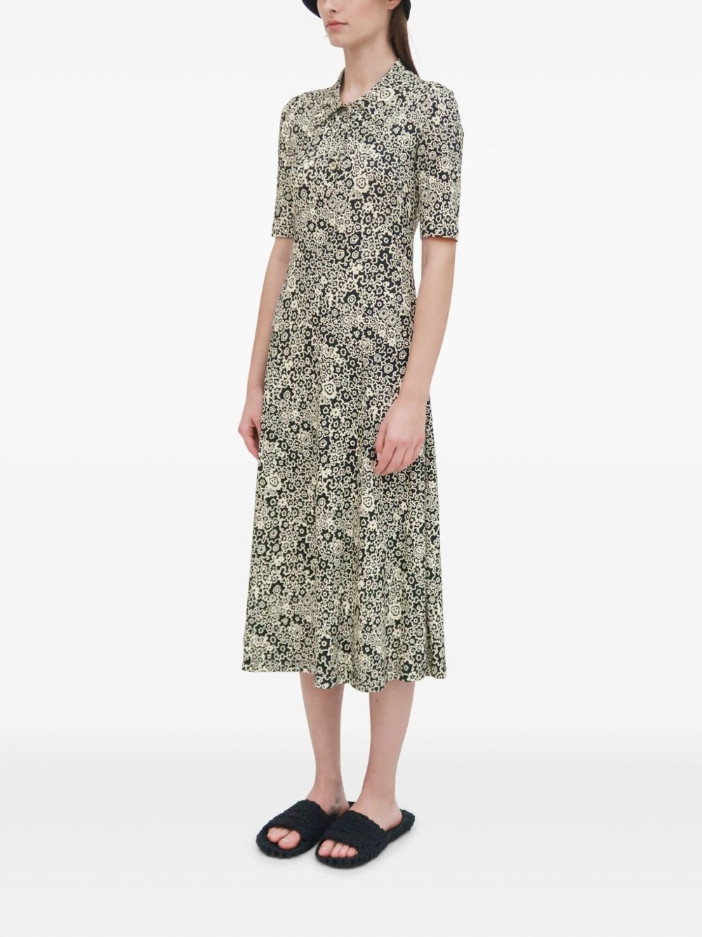 floral-print midi dress - 4