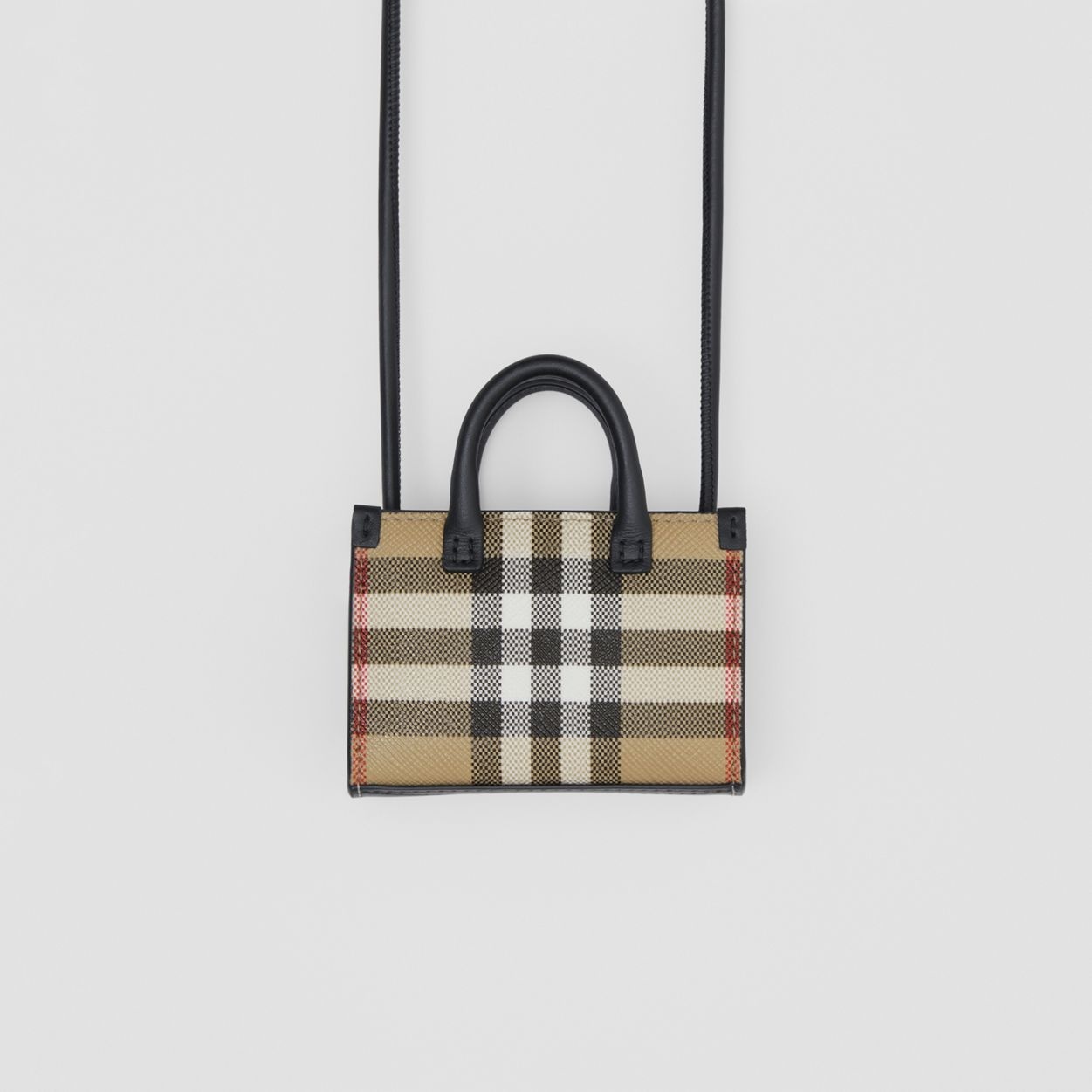 Vintage Check and Leather Micro Bag - 2