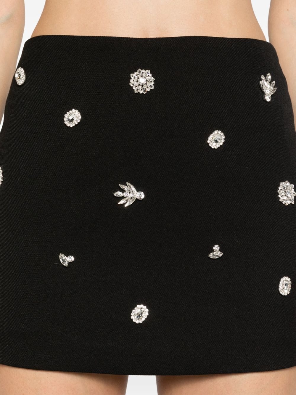 mid-rise crystal-embellished skort - 5