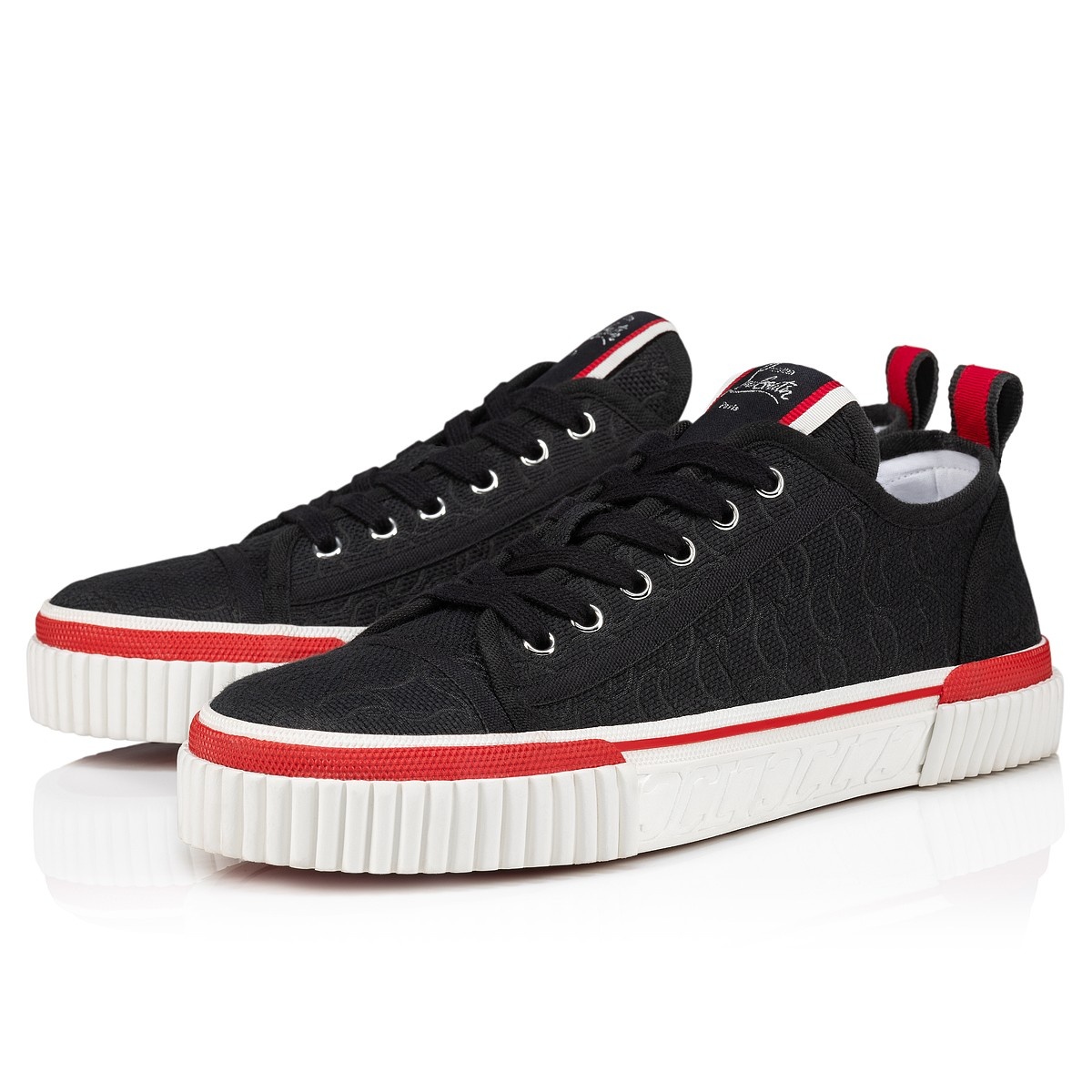 【送料&関税込】Christian Louboutin Pedro Junior Sneakers In Christian Louboutin Pedro Junior monogram-jacquard Sneakers