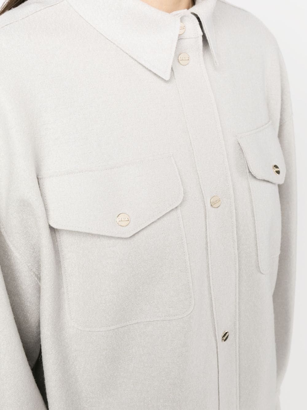 felted-finish virgin wool shirt - 5