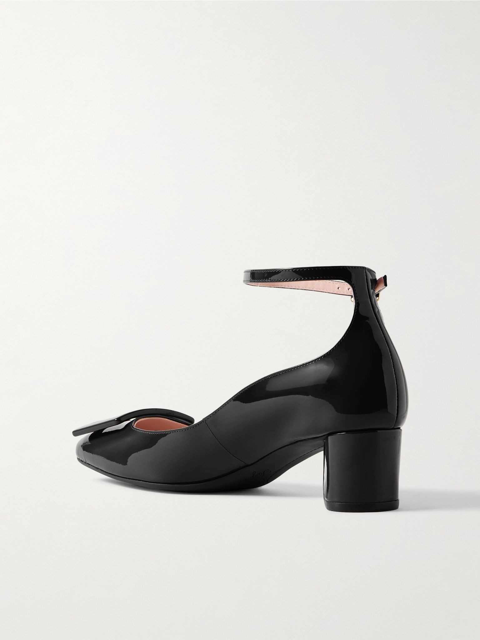 45 buckled patent-leather pumps Black - 3