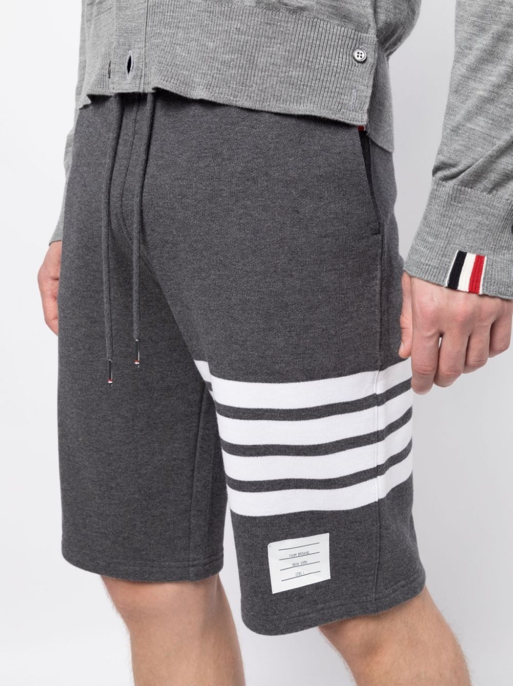 4-Bar cotton track shorts - 5