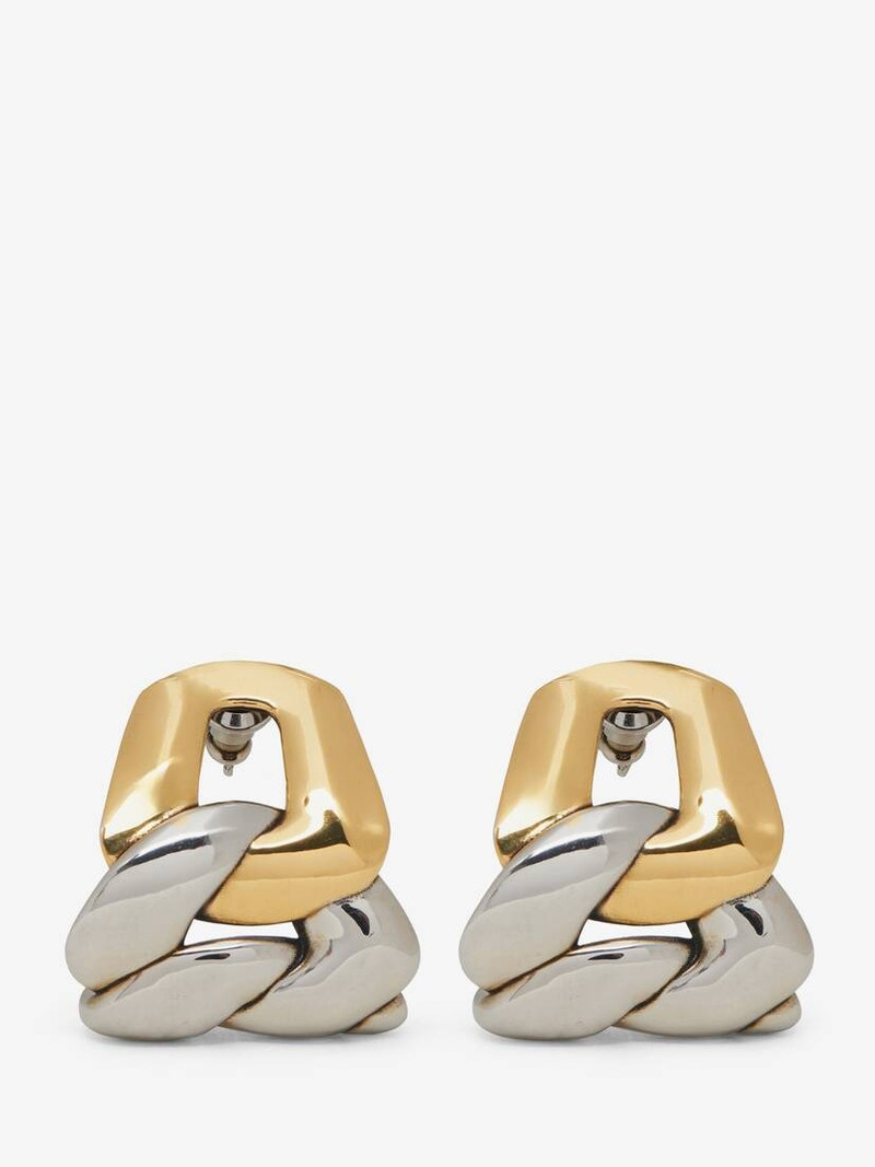 Women's Chain Earrings in Antique Silver/gold - 1