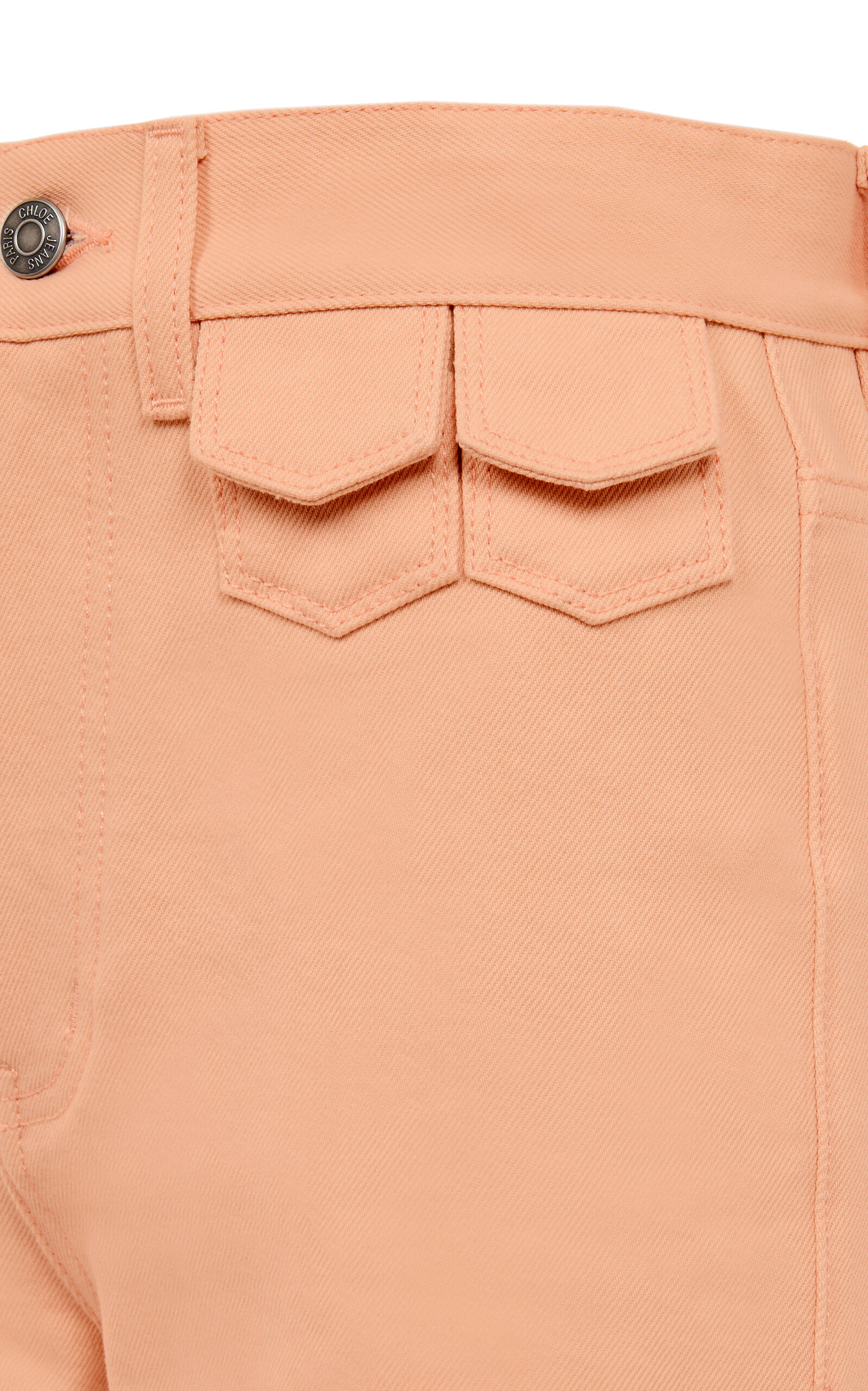 Rigid High-Rise Organic Denim Flared Jeans orange - 6