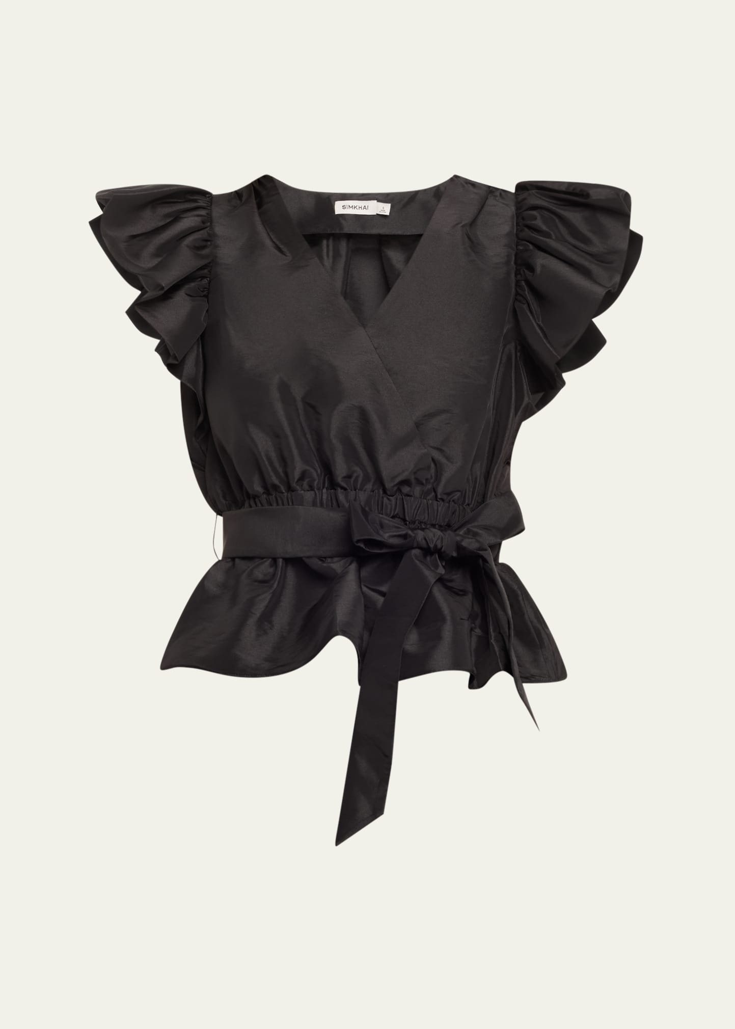 Adelaide Ruffle-Sleeve Wrap Top - 1