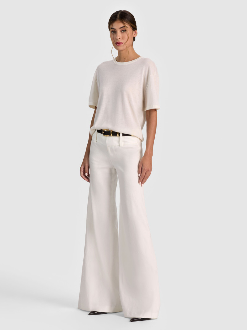 AMELIE CASHMERE KNIT TEE - SOFT WHITE 5