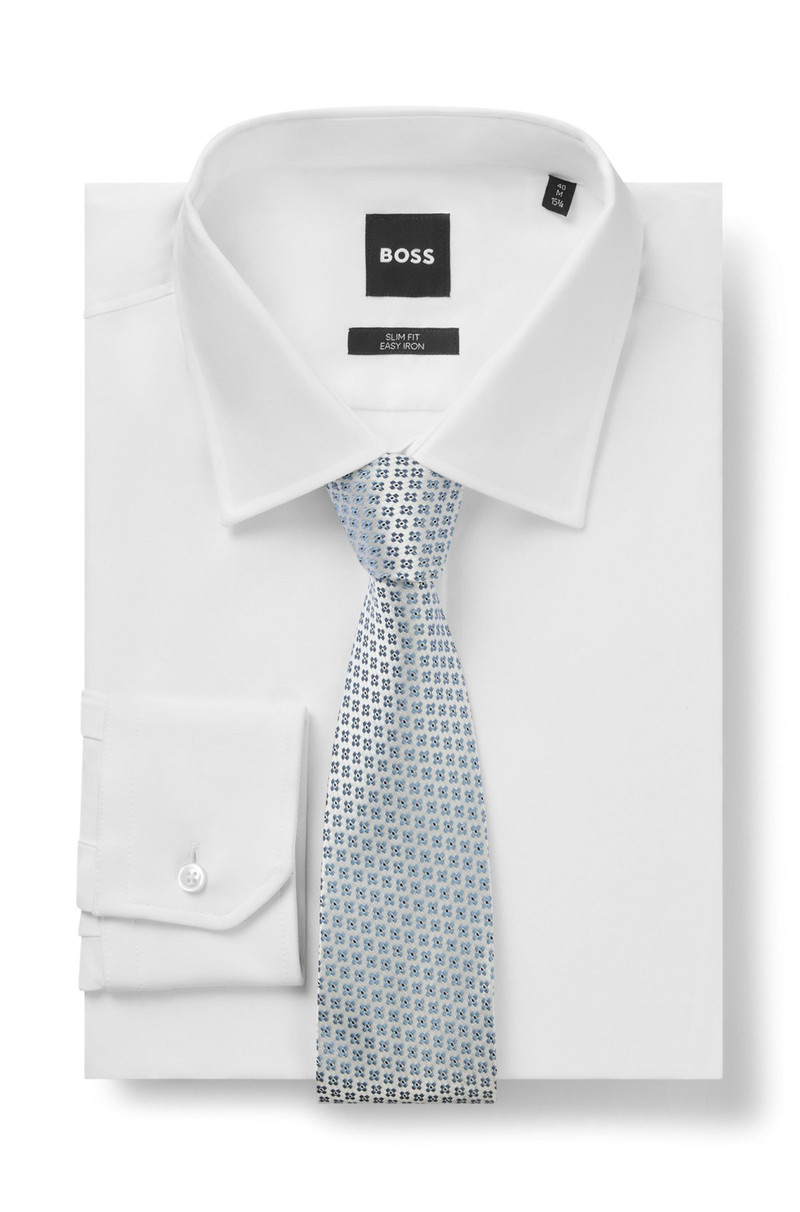 JACQUARD-PATTERN TIE IN ITALIAN-MADE SILK 3