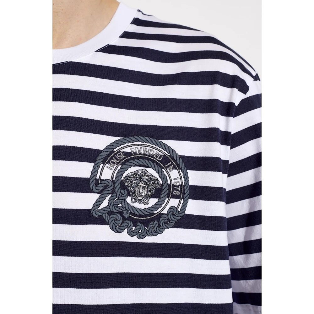 Tシャツ・カットソー VERSACE SS24 STRIPED T-SHIRT (1013302_1A098732WL60) VERSACE SS24 STRIPED T-SHIRT (1013302_1A098732WL60) (VERSACE