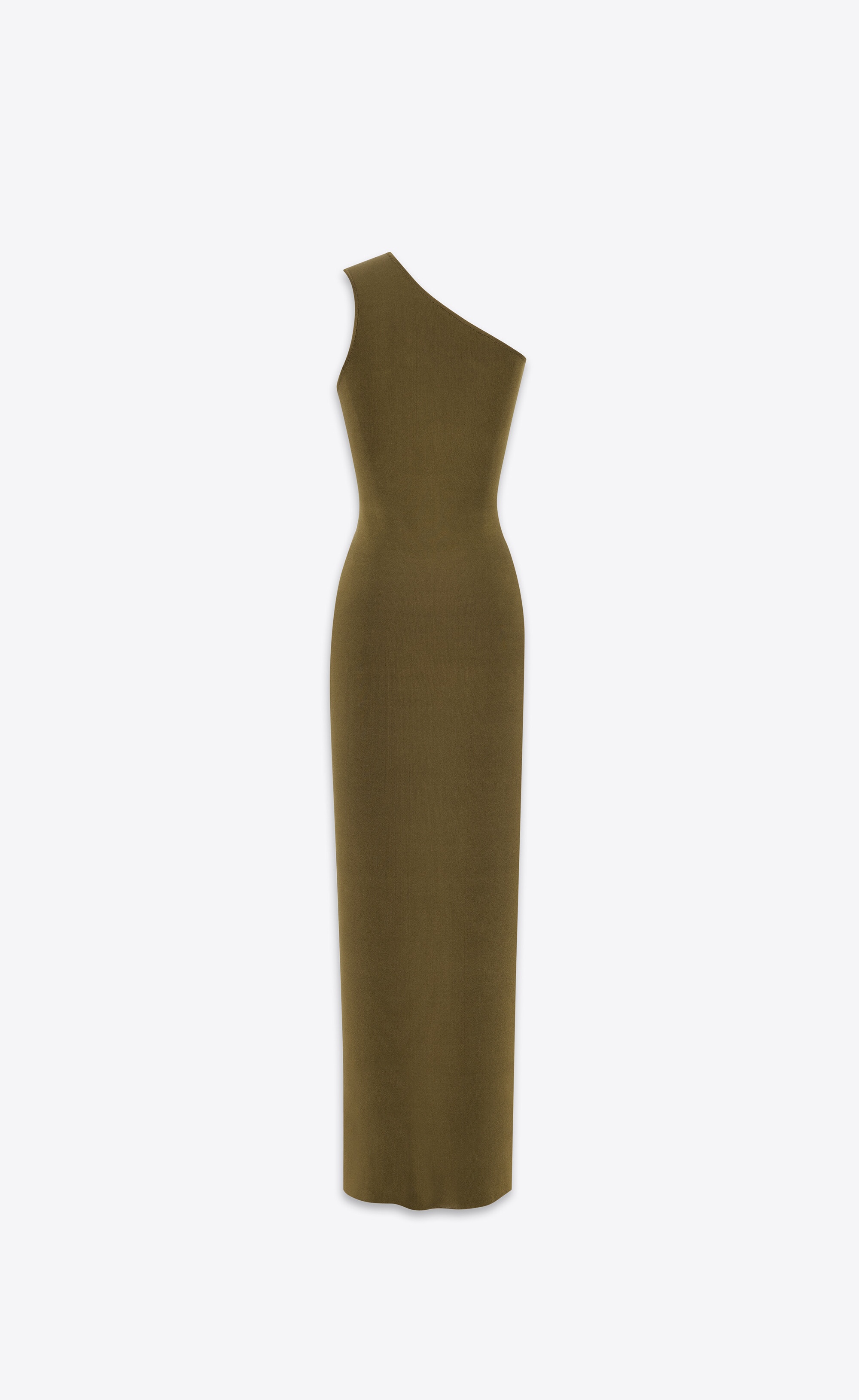 one-shoulder dress in silk - 3