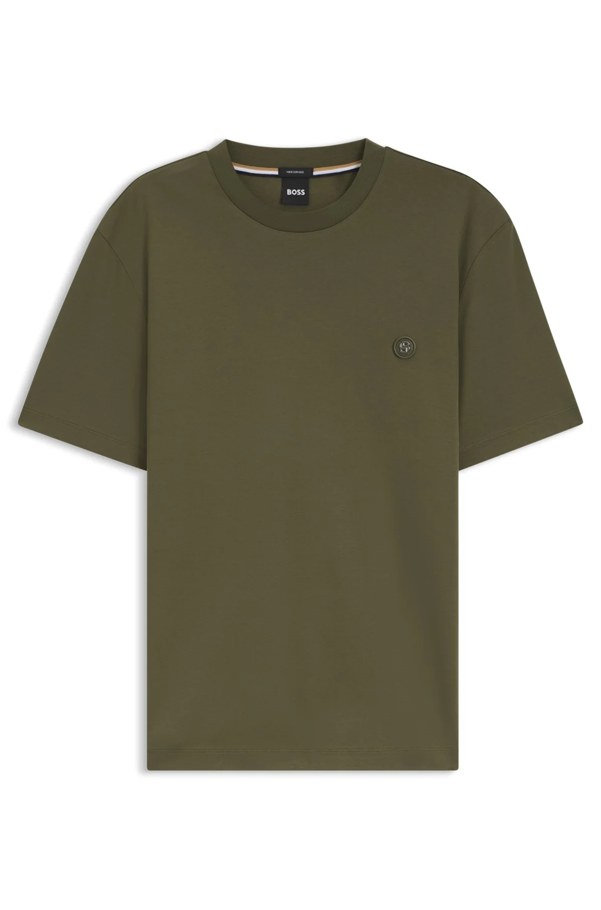 COTTON T-SHIRT WITH DOUBLE-B MONOGRAM BADGE - 1