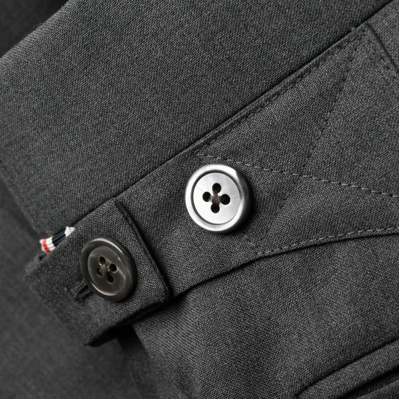 Thom Browne Plain Weave 4-Bar Trousers Men outlook