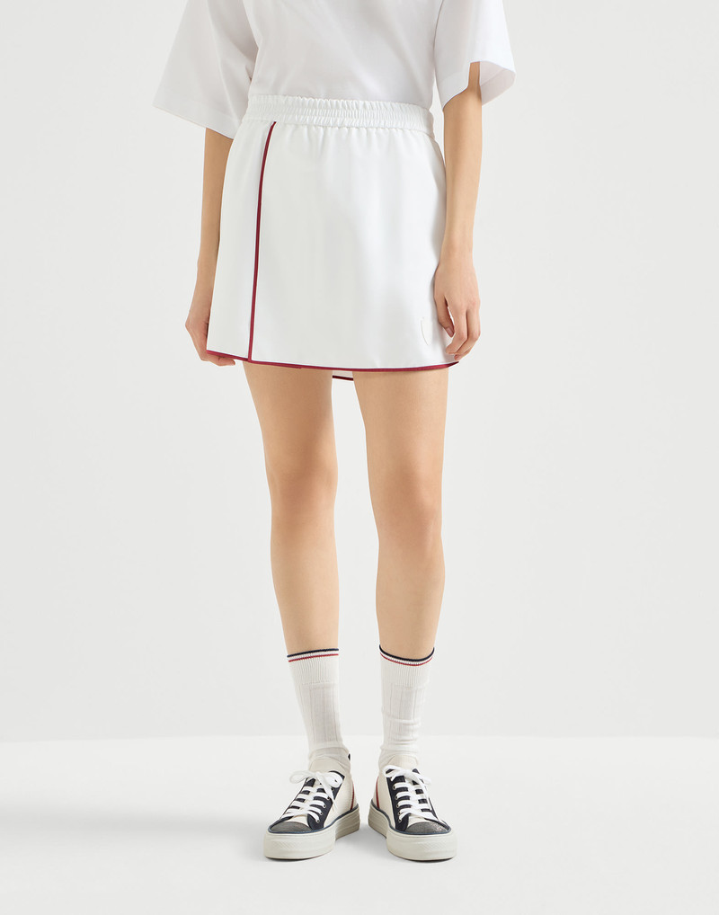 Nylon mini skirt with logo 2
