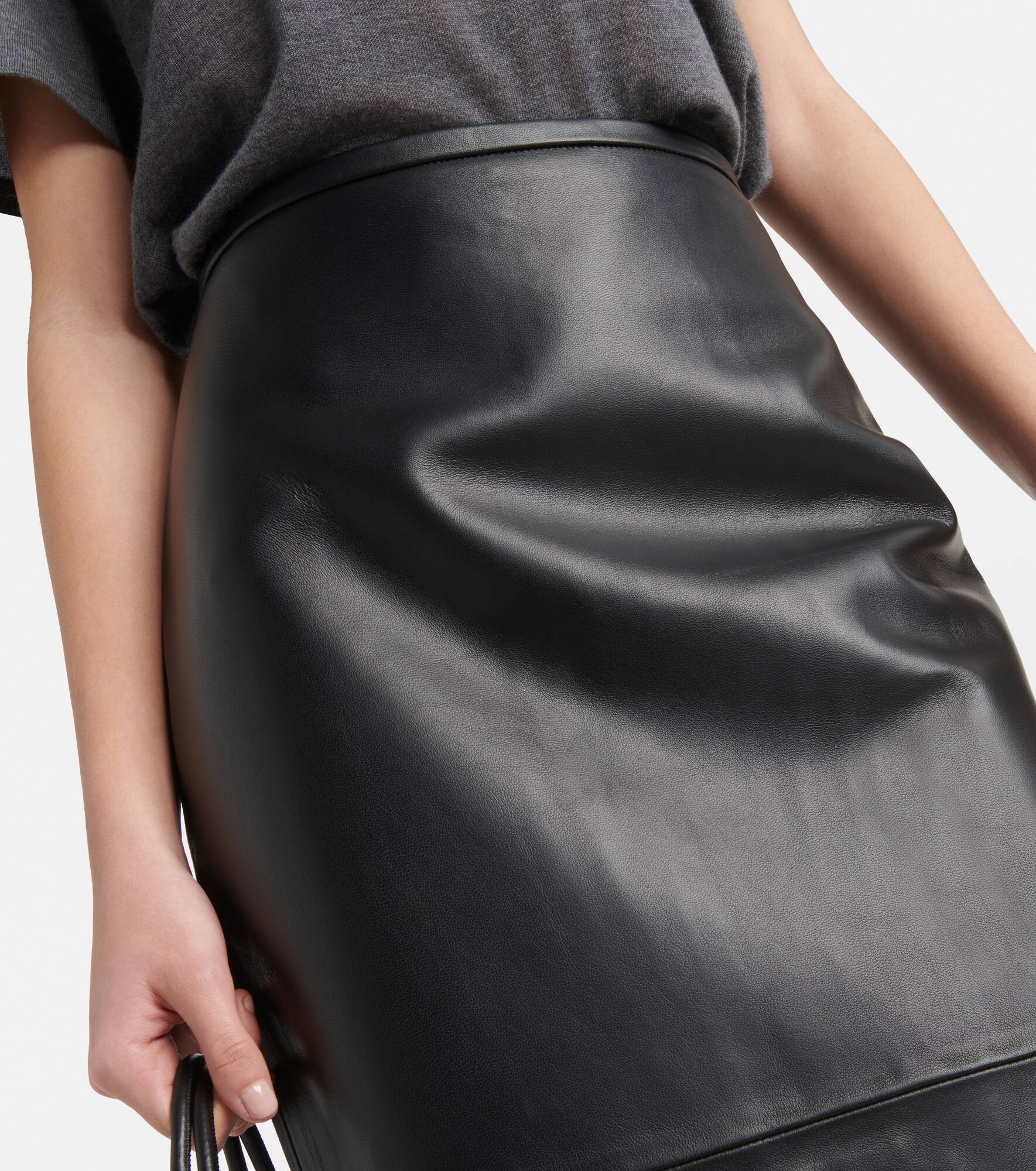 Leather maxi skirt - 4