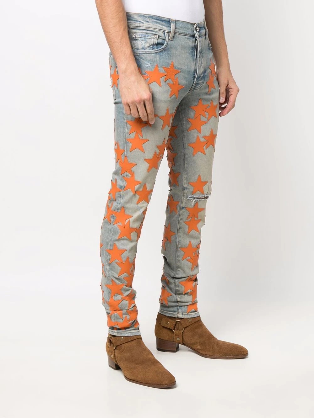 star-patch skinny jeans - 3