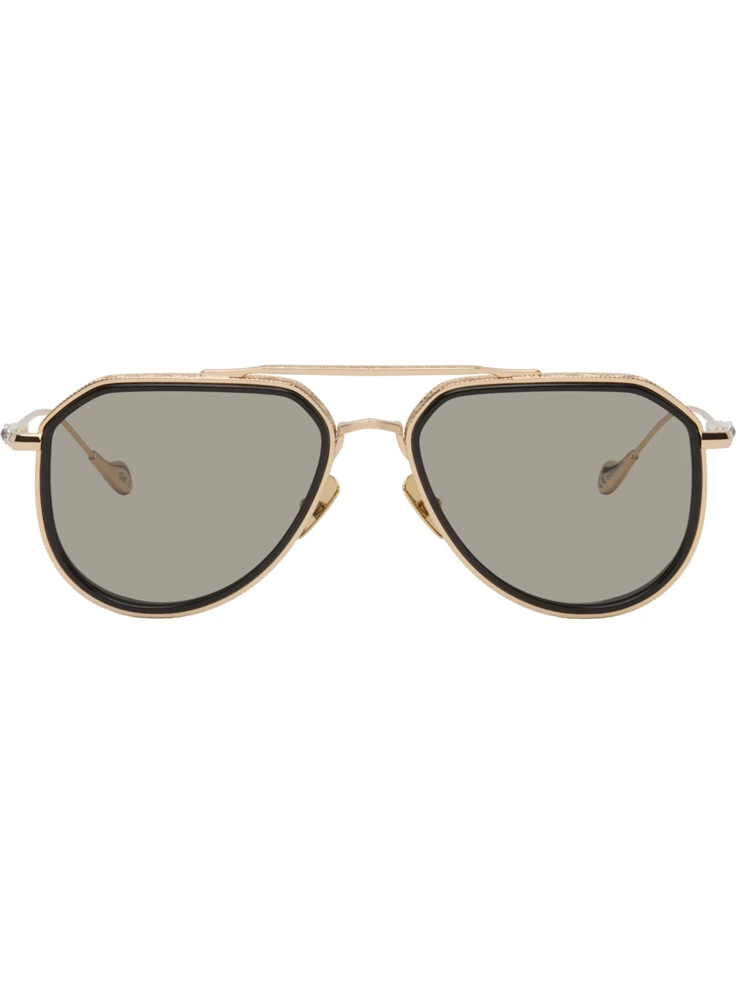 Gold The Great Frog Edition Triumph Aviator Sunglasses - 1