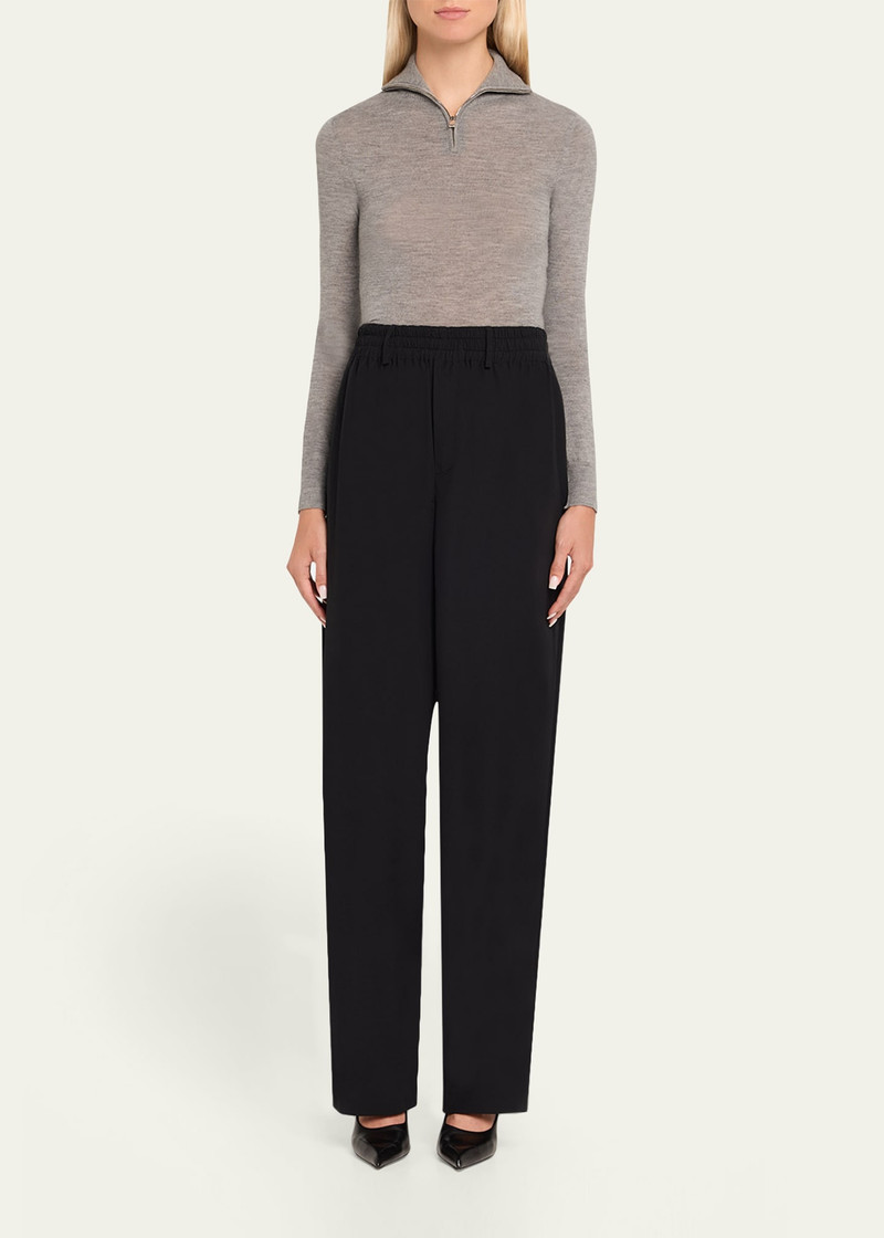 BRANDON MAXWELL The Paxton Half-Zip Turtleneck Sweater outlook