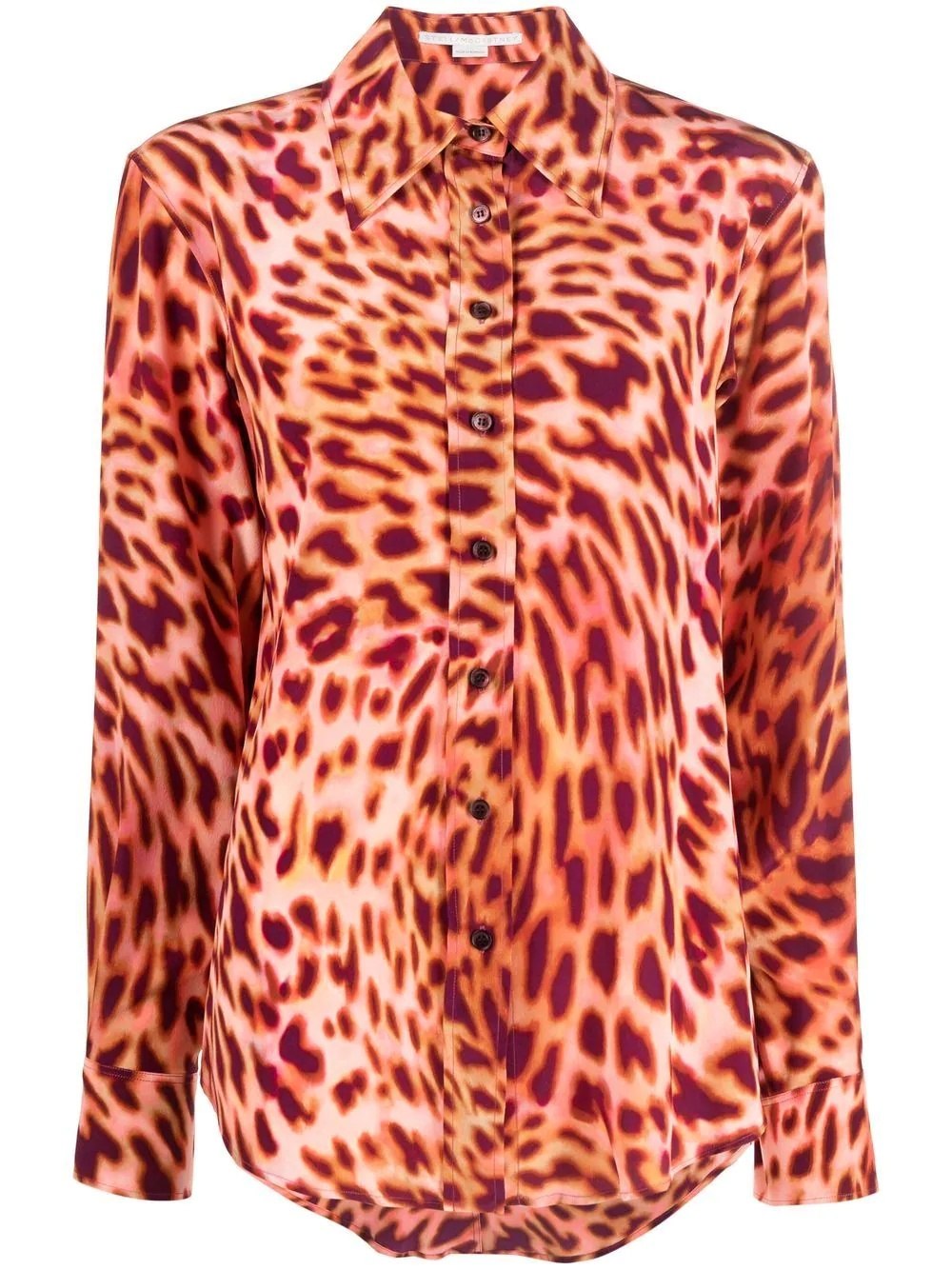 leopard-print silk shirt - 1