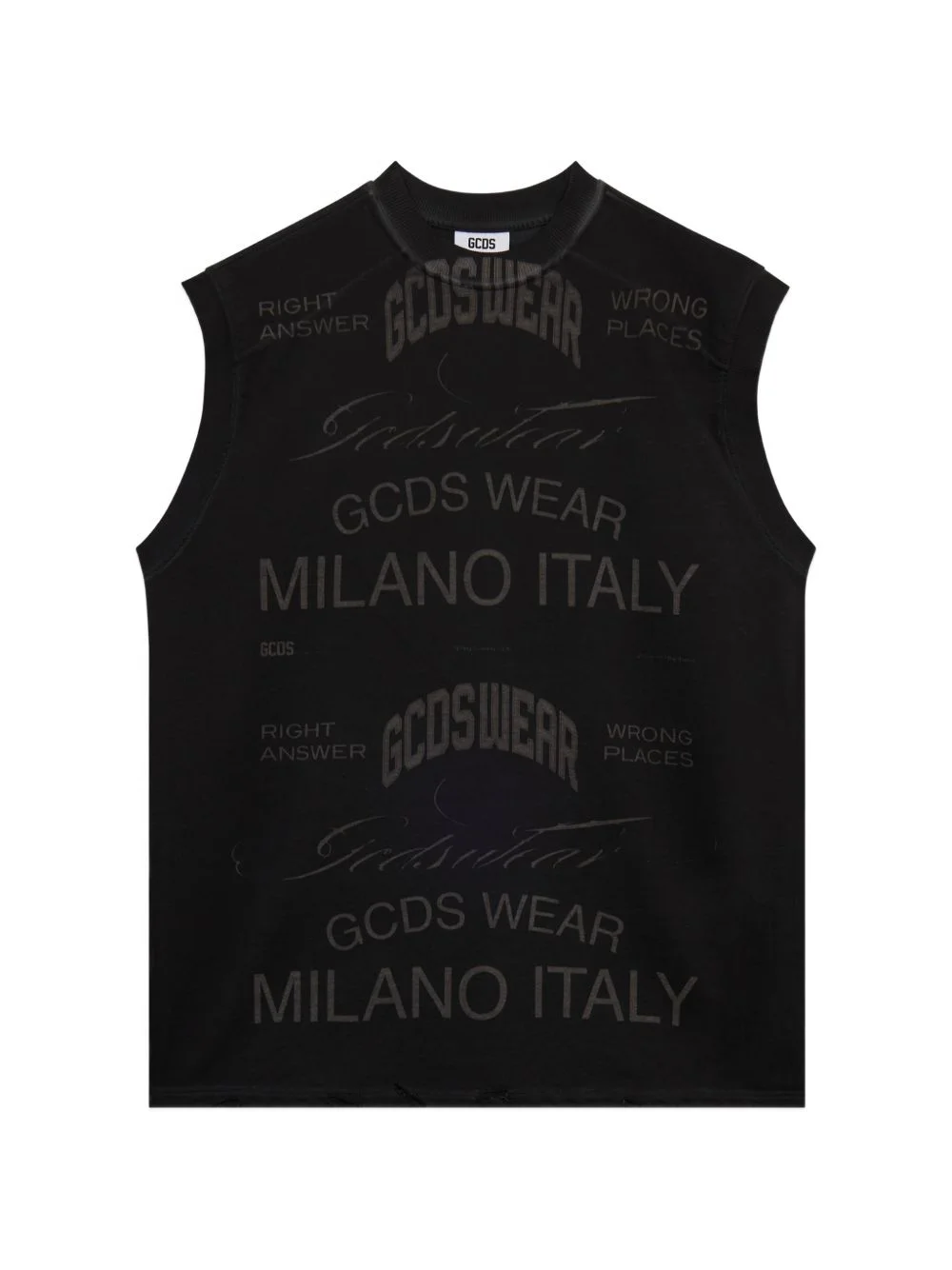 sleeveless printed vest - 1