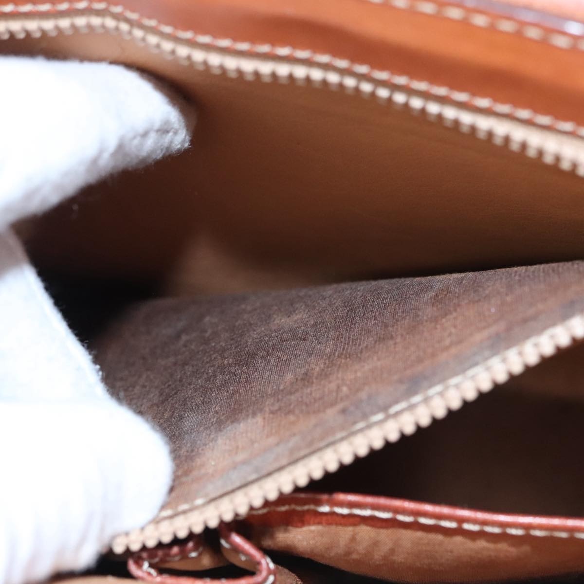 CELINE Macadam Canvas Hand Bag Pvc Leather Brown - 11
