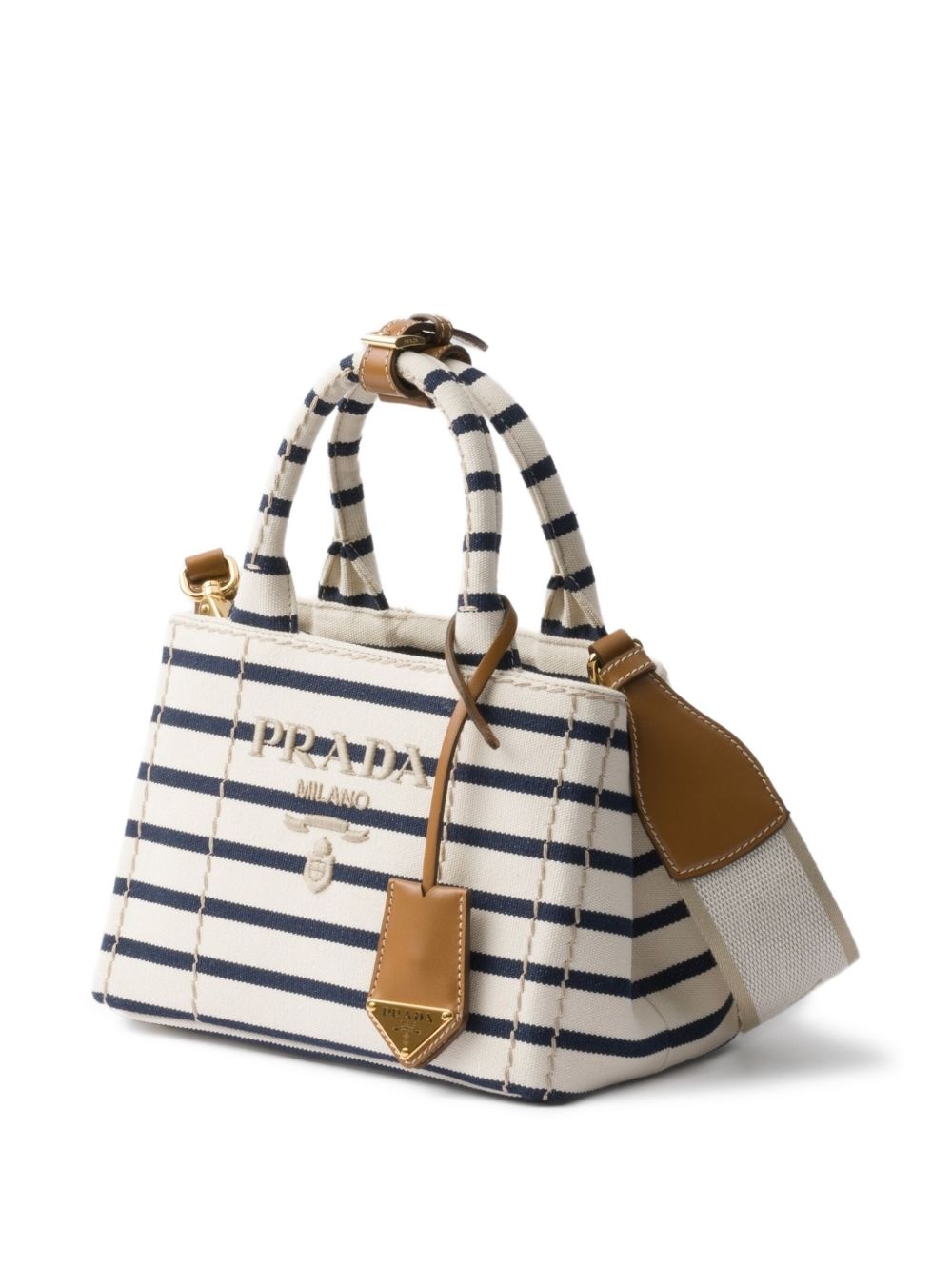 striped canvas mini bag - 5