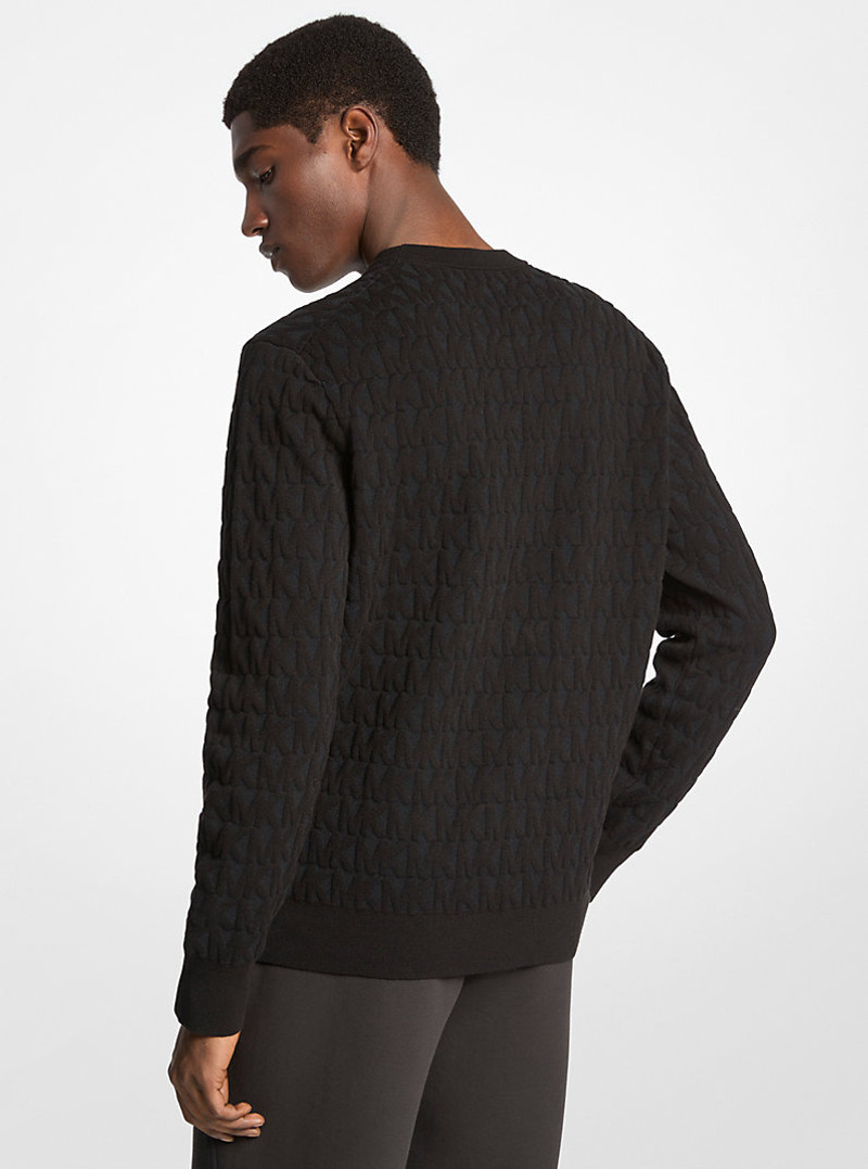 MICHAEL KORS Logo Jacquard Cotton Sweater outlook