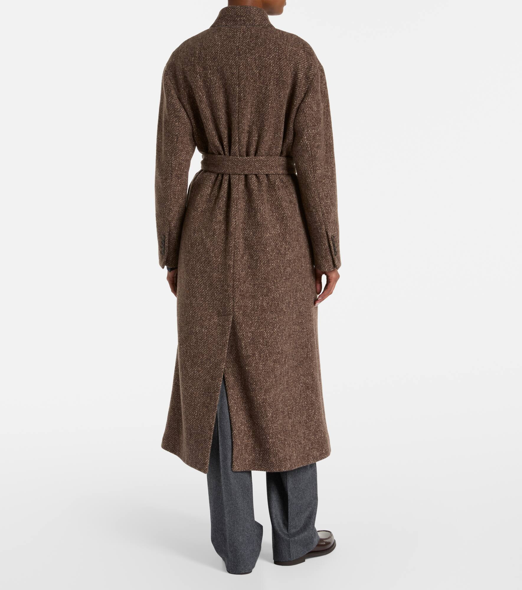 Belted wool and cashmere overcoat - 3