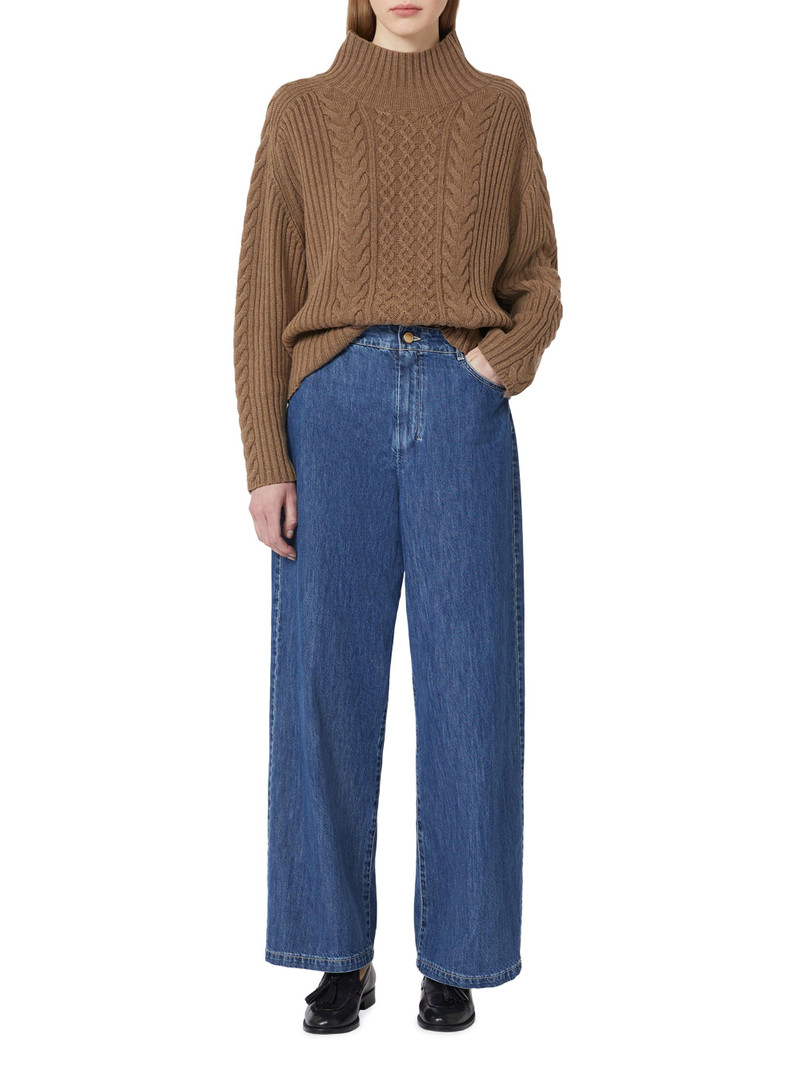 Women's Wide Leg Denim Jeans - Midnightblue 5