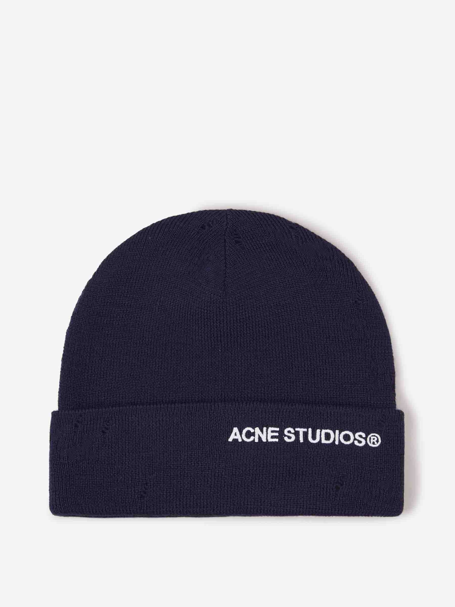 DISTRESSED LOGO BEANIE - 1