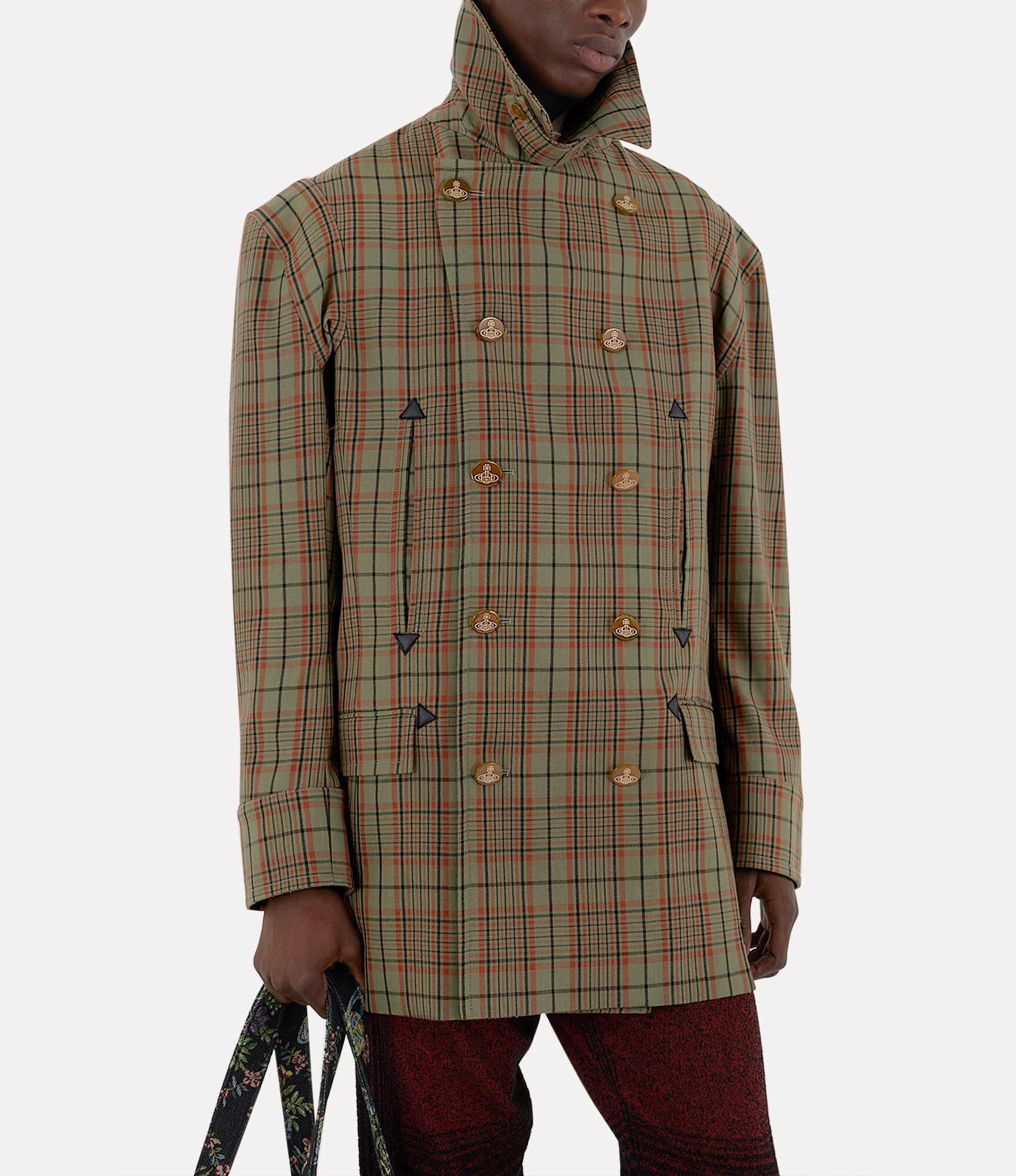 STRIPPED PEACOAT - 3
