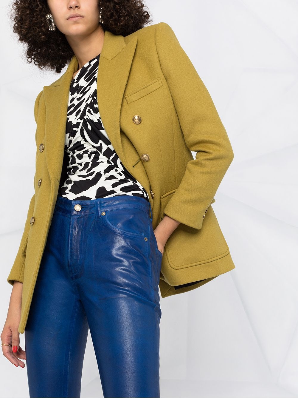 skinny patent style trousers - 5