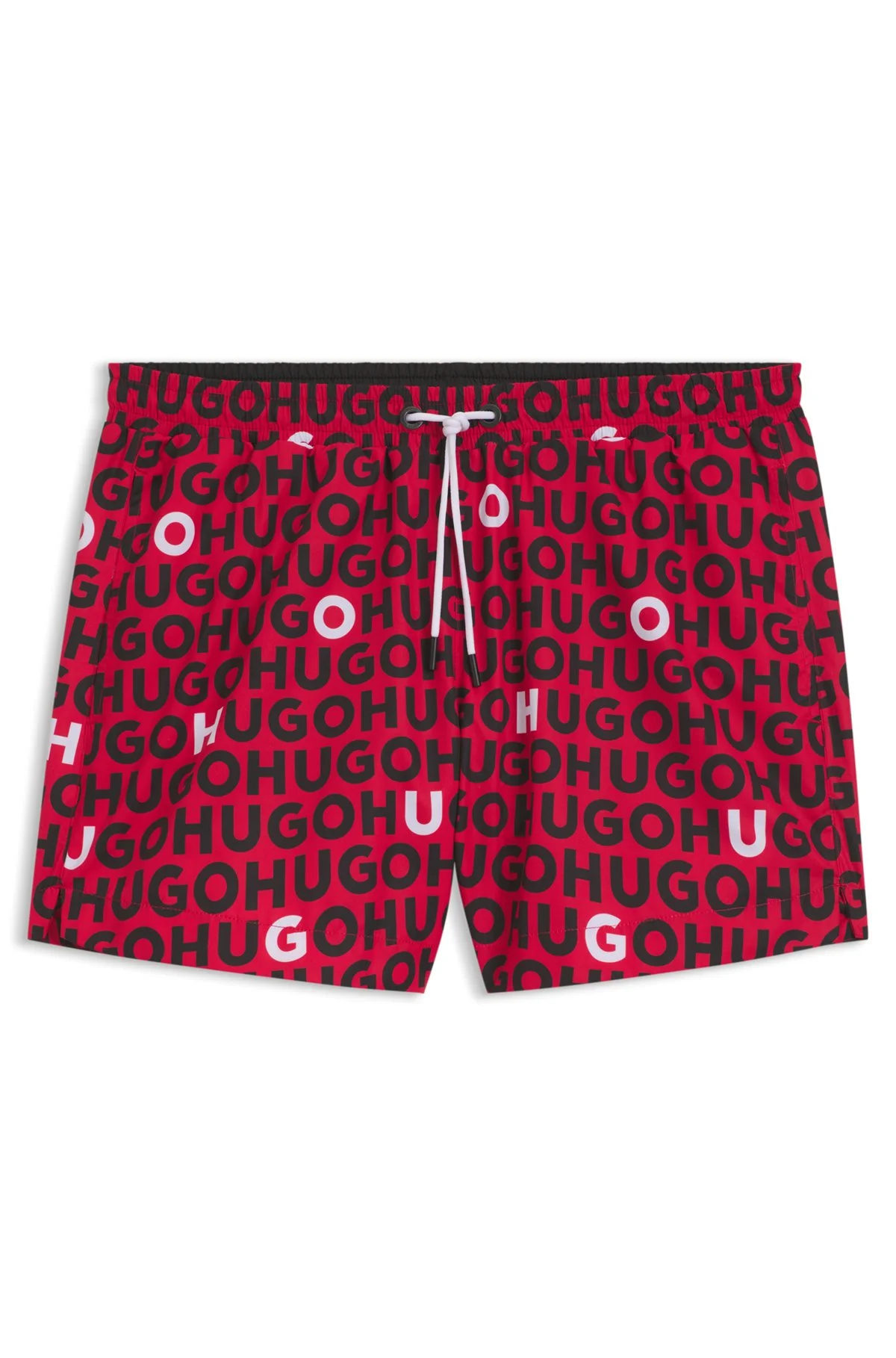 LOGO-PRINT SWIM SHORTS WITH DRAWCORD - 1