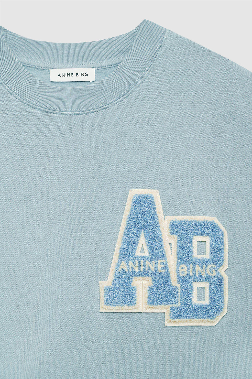 Miles Oversized Sweatshirt Letterman - Pastel Blue - 4