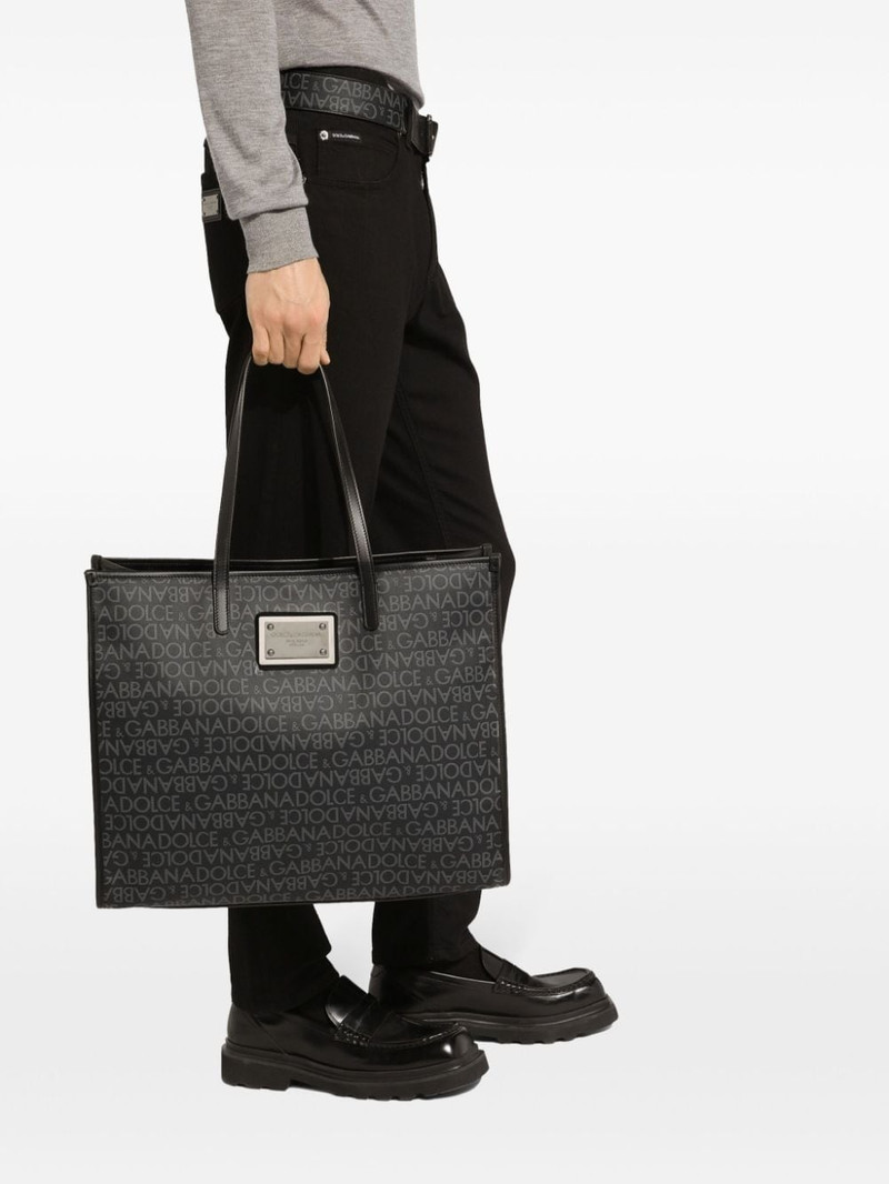 Dolce & Gabbana logo-plaque tote bag outlook