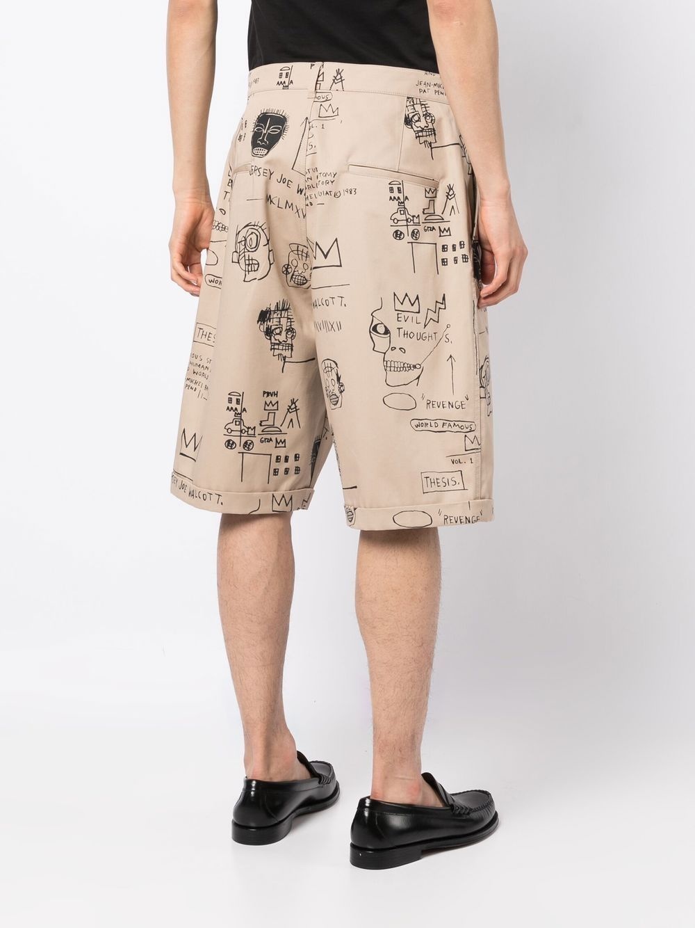 Basquiat-style chino shorts - 4