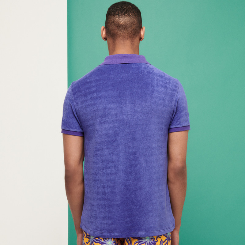 Men Terry Polo Shirt Solid 4