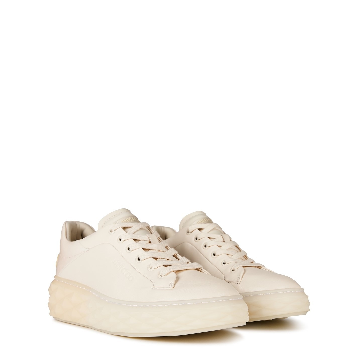 DIAMOND MAXI OMBRE LEATHER SNEAKERS - 3