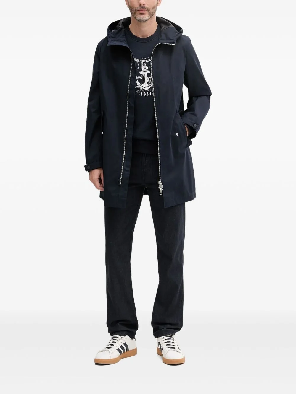 logo-plaque jeans - 1