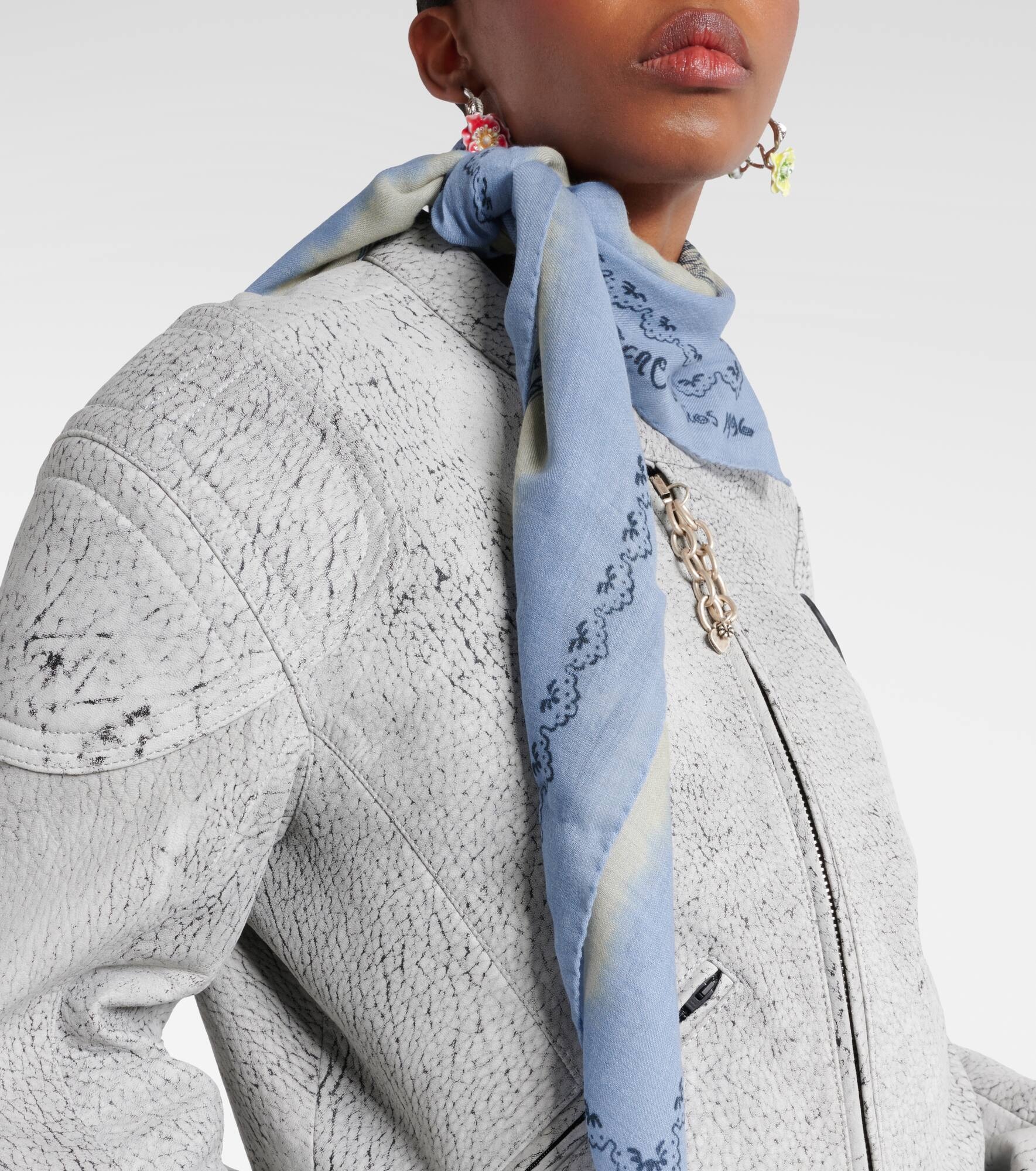 Printed wool scarf - 3